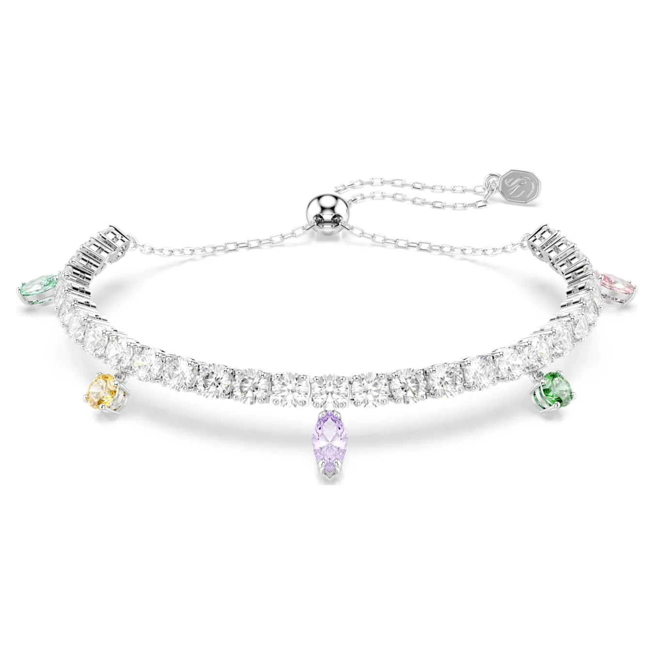 Ariana Grande x Swarovski bracelet Mixed cuts, Multicolored, Rhodium plated