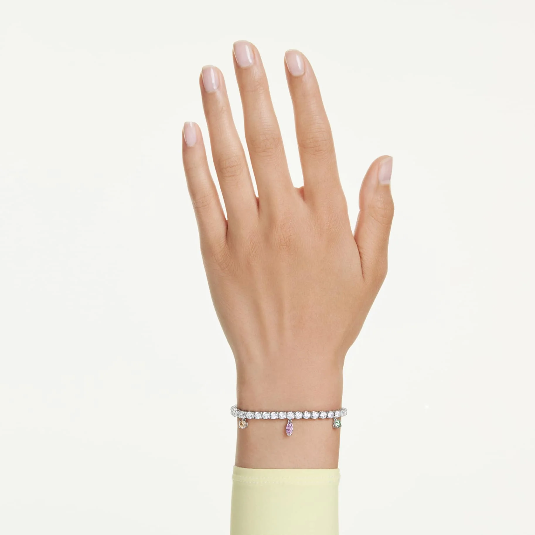 Ariana Grande x Swarovski bracelet Mixed cuts, Multicolored, Rhodium plated - Image 2