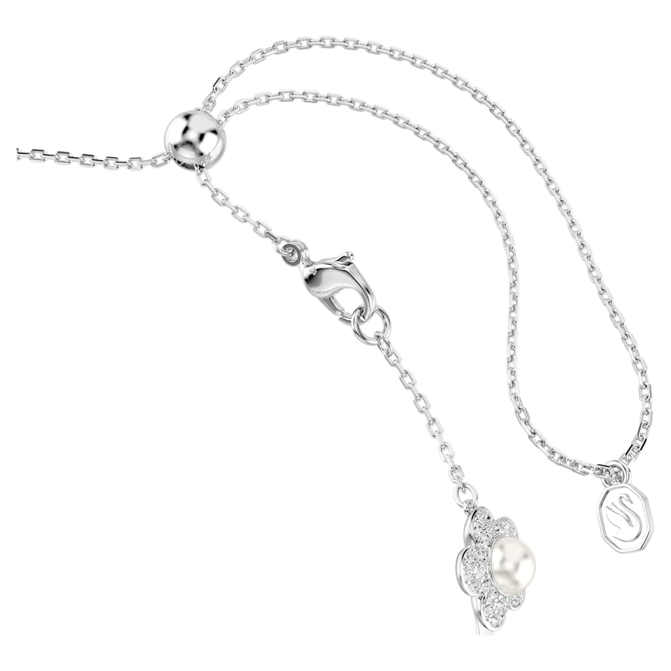 Ariana Grande x Swarovski choker Crystal pearl, Round cut, White, Rhodium plated - Image 3