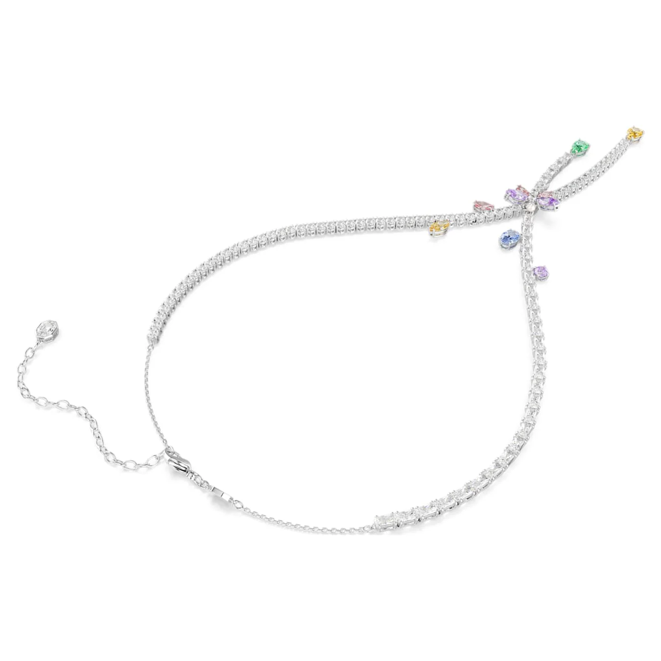 Ariana Grande x Swarovski necklace Mixed cuts, Dragonfly, Multicolored, Rhodium plated - Image 4