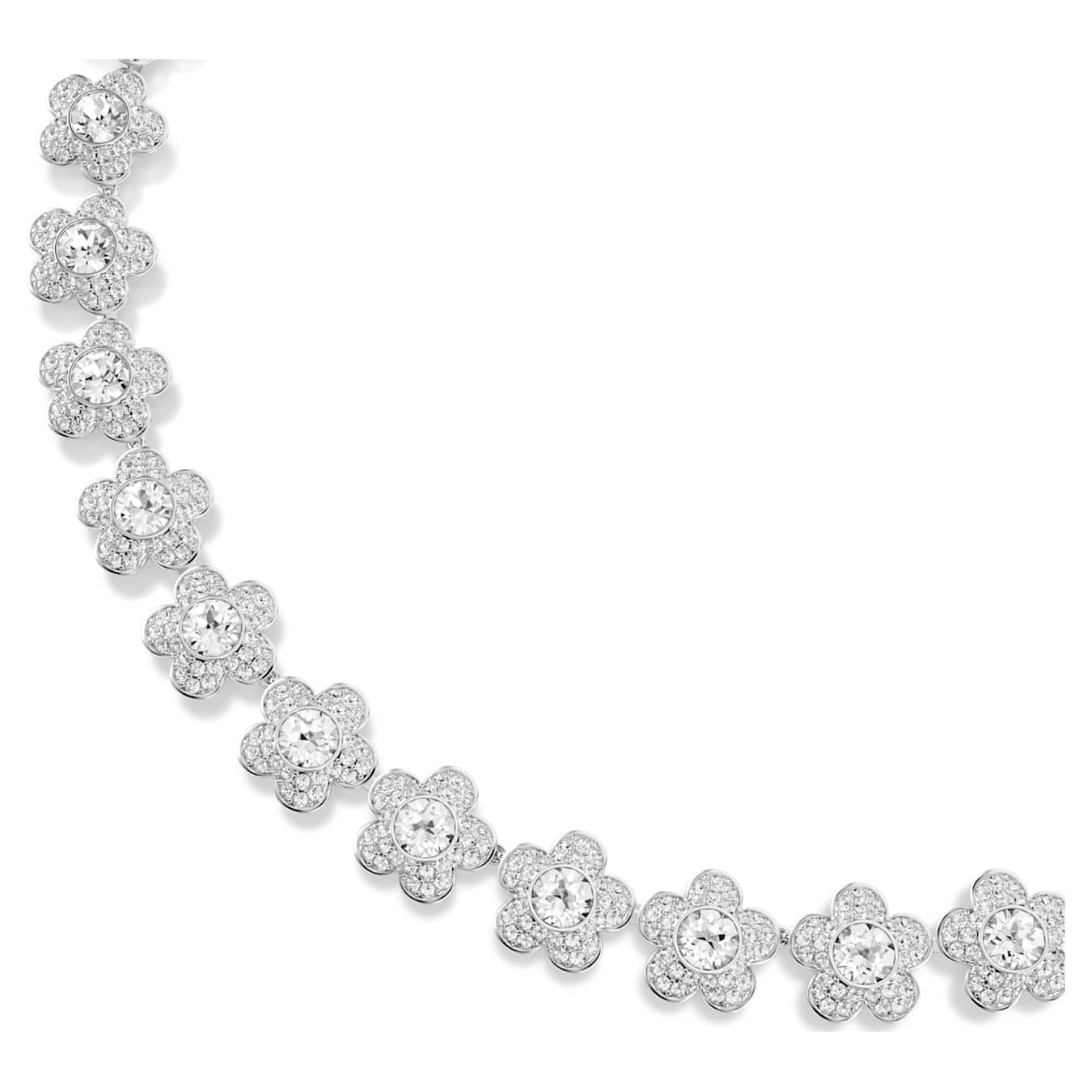 Ariana Grande x Swarovski necklace Round cut, Flower, White, Rhodium plated - Image 2