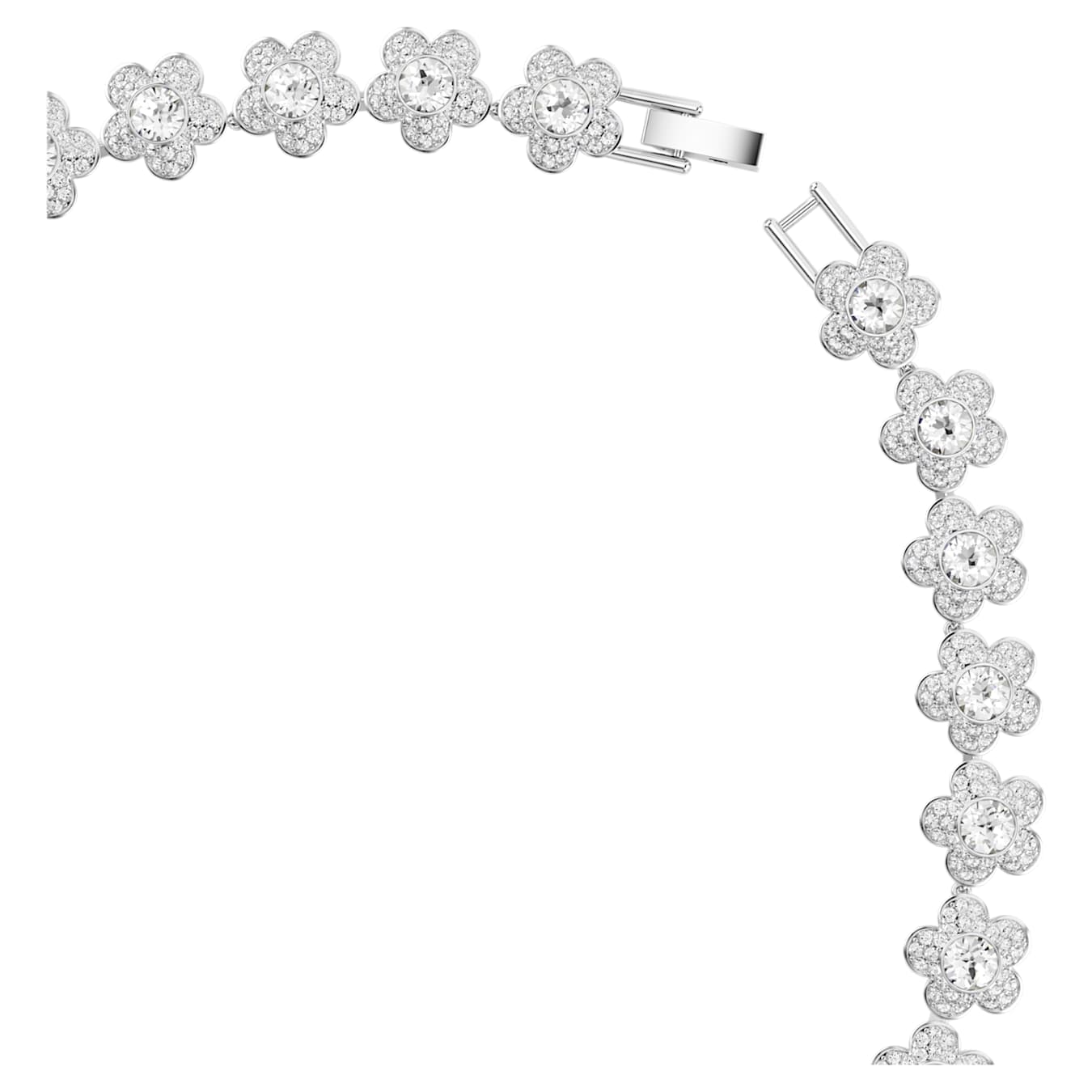 Ariana Grande x Swarovski necklace Round cut, Flower, White, Rhodium plated - Image 3