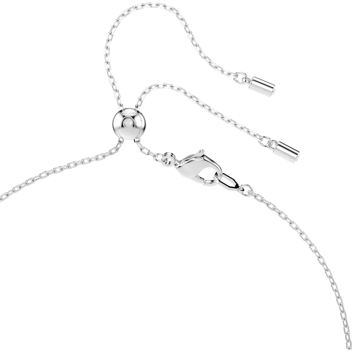 Ariana Grande x Swarovski Y necklace Crystal pearl, Mixed cuts, Heart, White, Rhodium plated - Image 3
