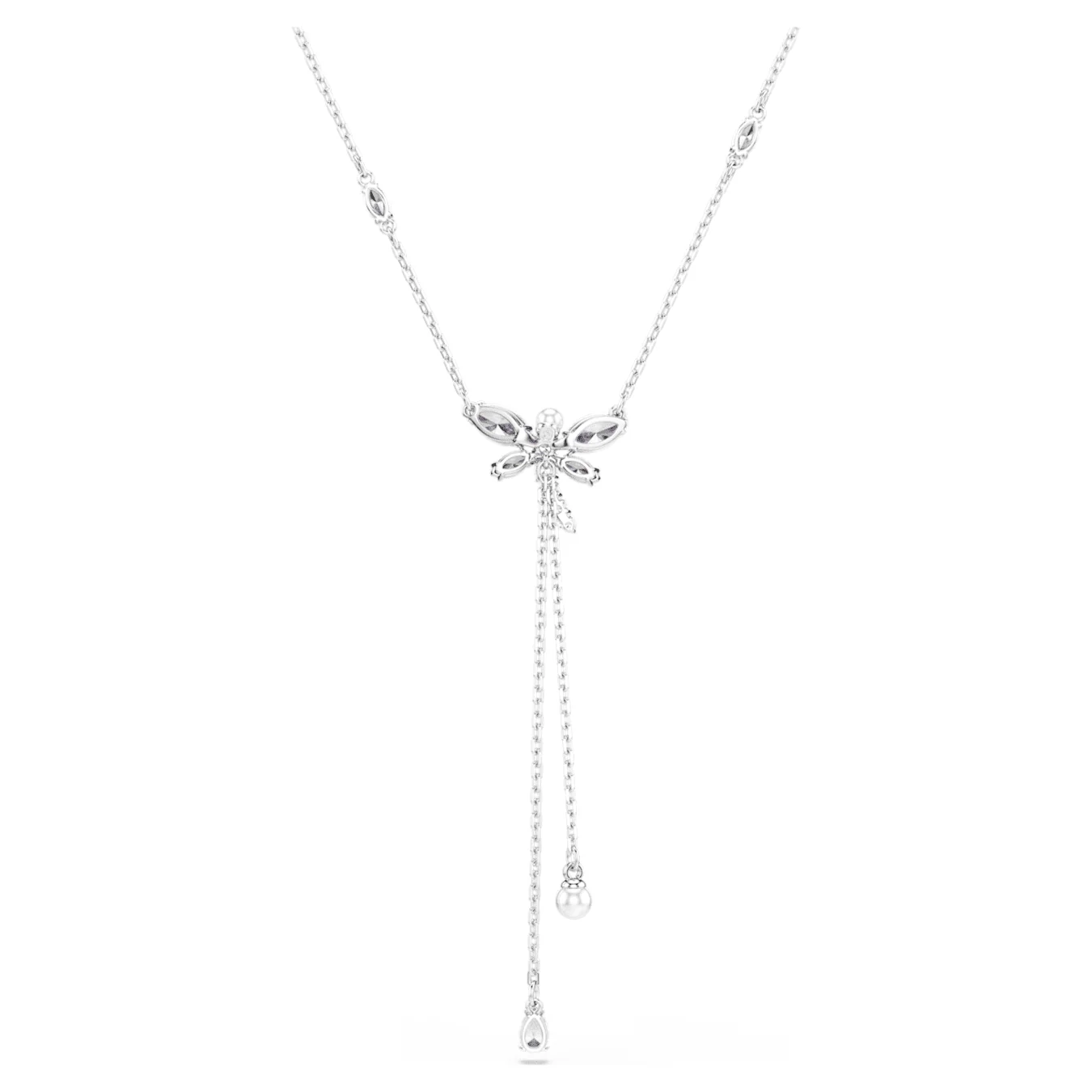 Ariana Grande x Swarovski Y necklace Mixed cuts, Dragonfly, Multicolored, Rhodium plated - Image 5