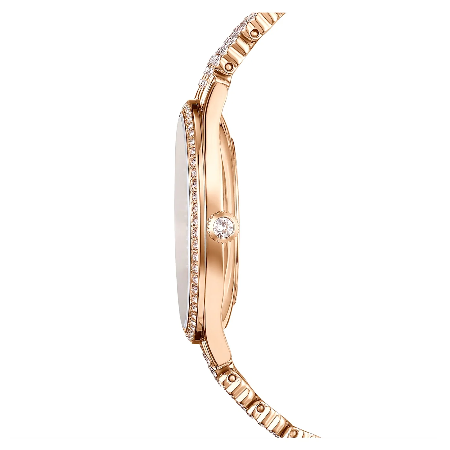 Attract watch Swiss Made, Full pavé, Metal bracelet, Rose gold tone, Rose gold-tone finish - Image 7