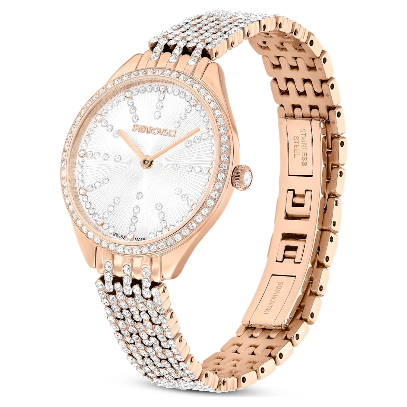 Attract watch Swiss Made, Metal bracelet, Rose gold tone, Rose gold-tone finish - Image 2