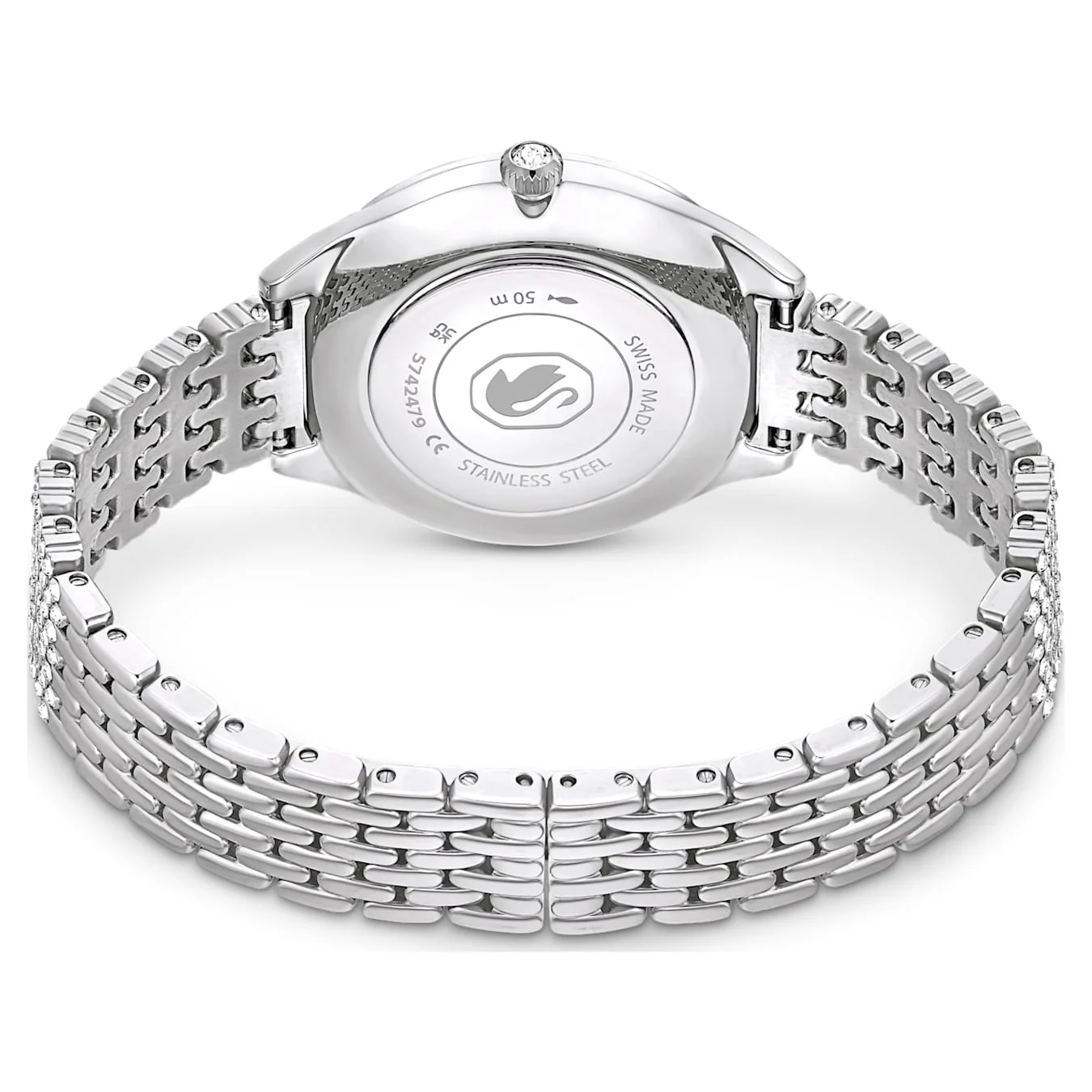 Attract watch Swiss Made, Metal bracelet, Silver tone, Stainless steel - Image 3