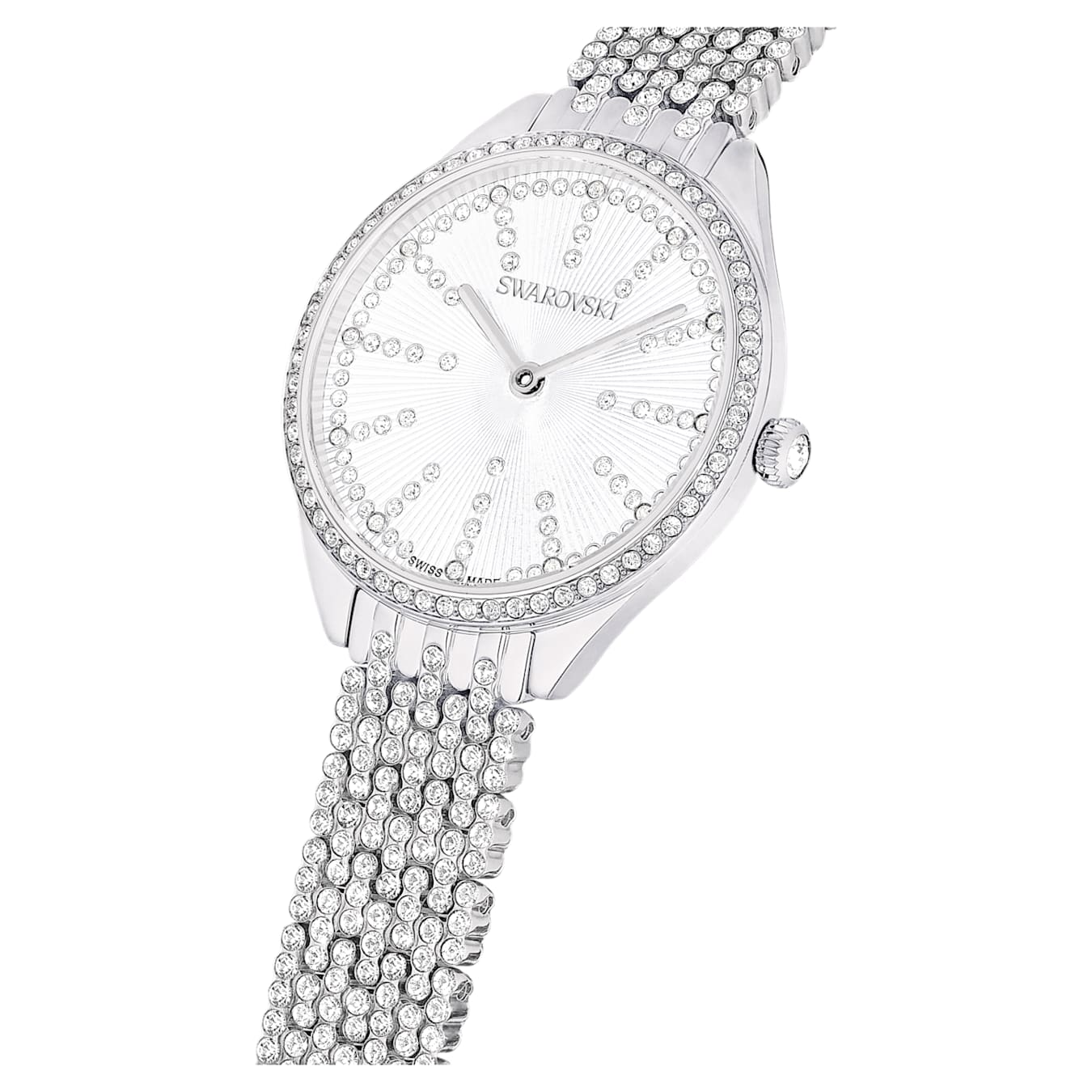 Attract watch Swiss Made, Metal bracelet, Silver tone, Stainless steel - Image 4