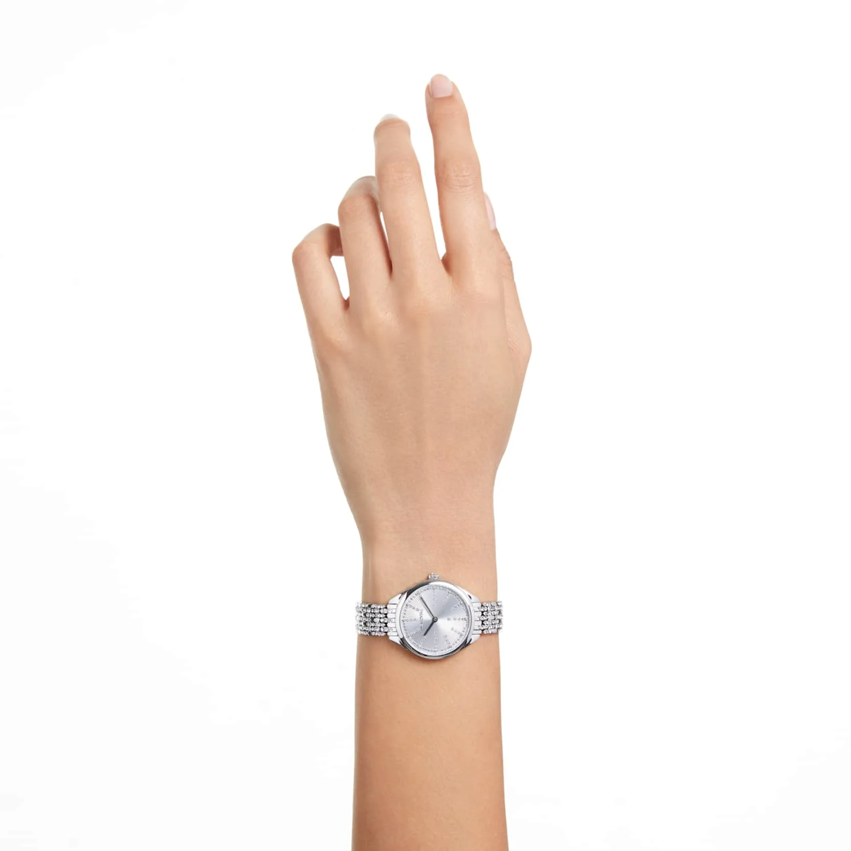 Attract watch Swiss Made, Metal bracelet, Silver tone, Stainless steel - Image 5