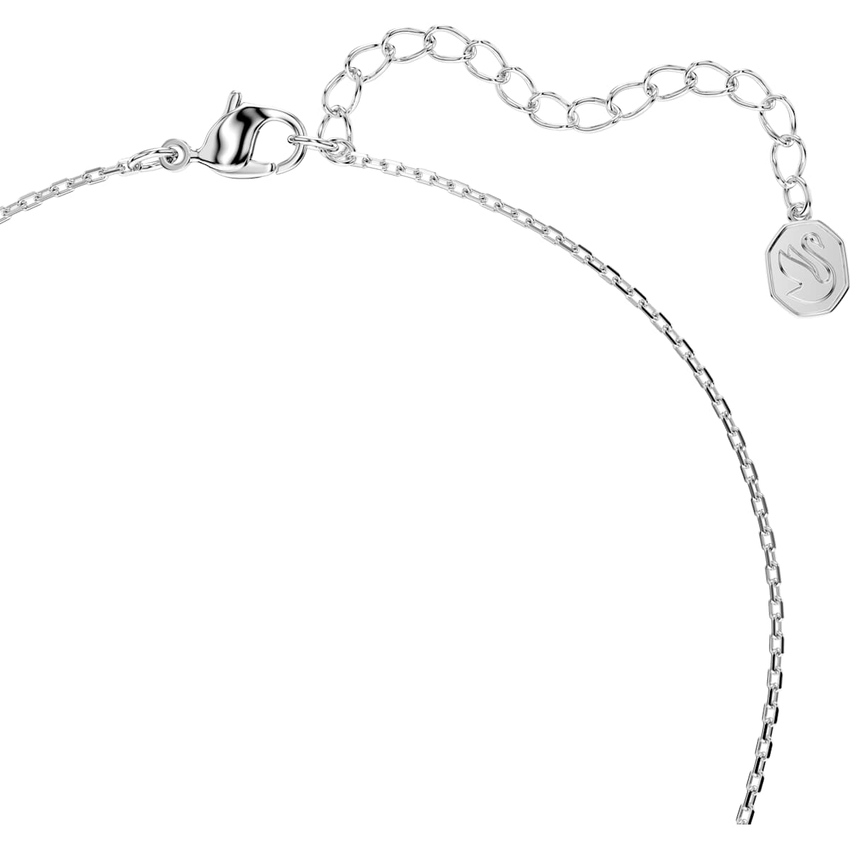 Bella V pendant Round cut, Blue, Rhodium plated - Image 4