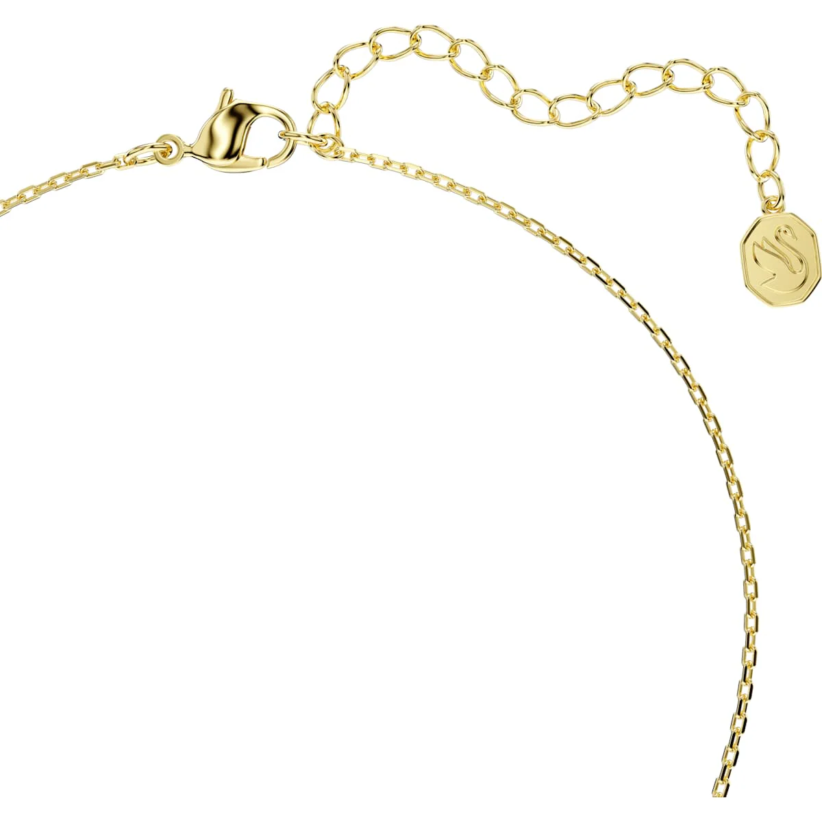 Bella V pendant Round cut, Green, Gold-tone plated - Image 4