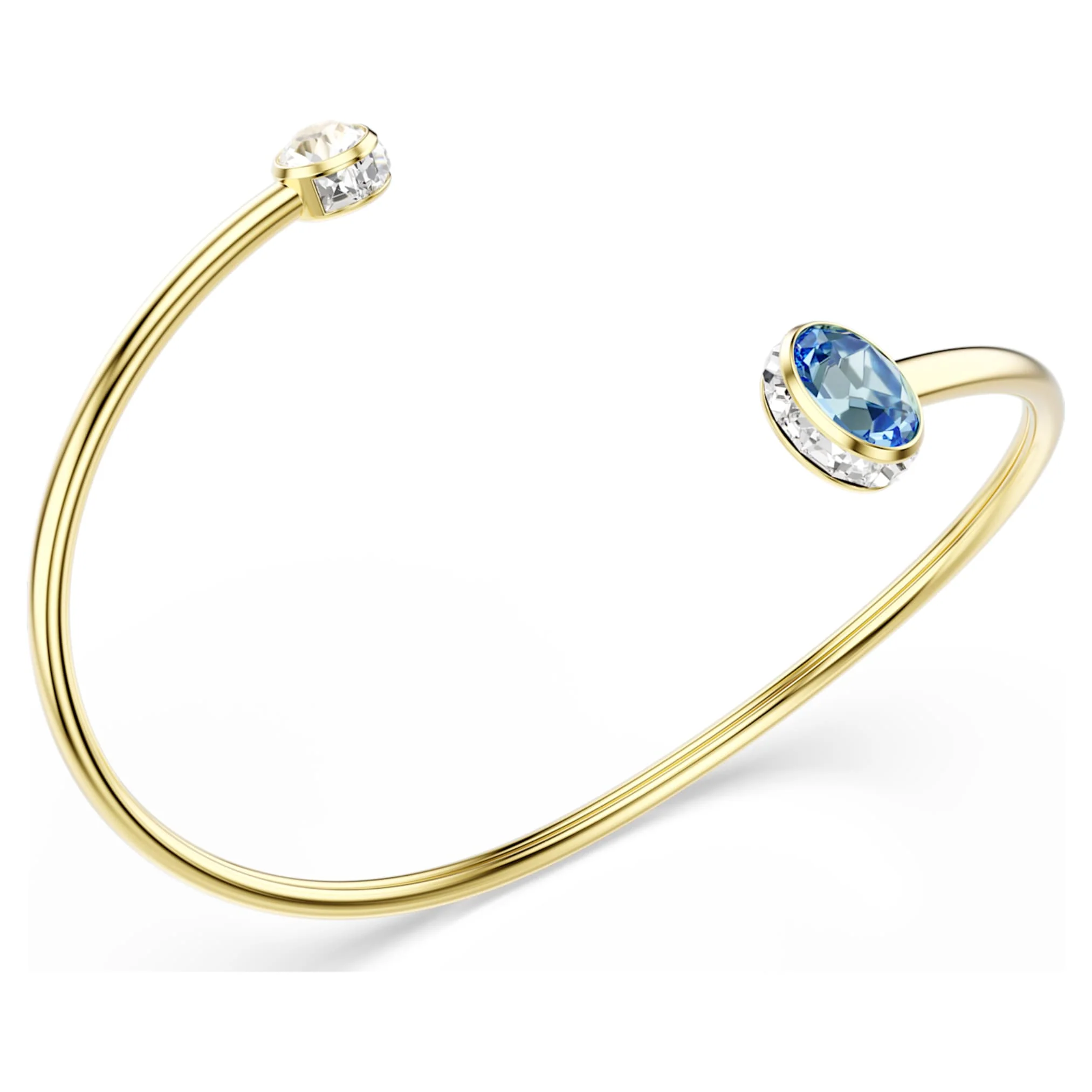 Chroma bangle Mixed cuts, Multicolored, 18K gold finish - Image 3