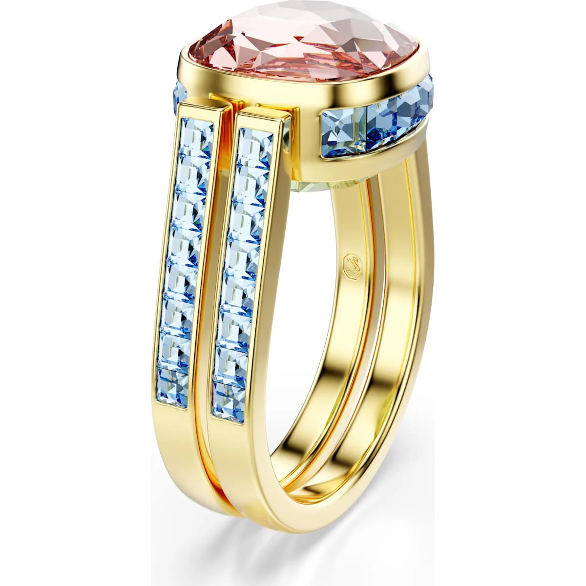 Chroma ring, Cushion cut, Multicolored, Gold-tone plated - Image 4