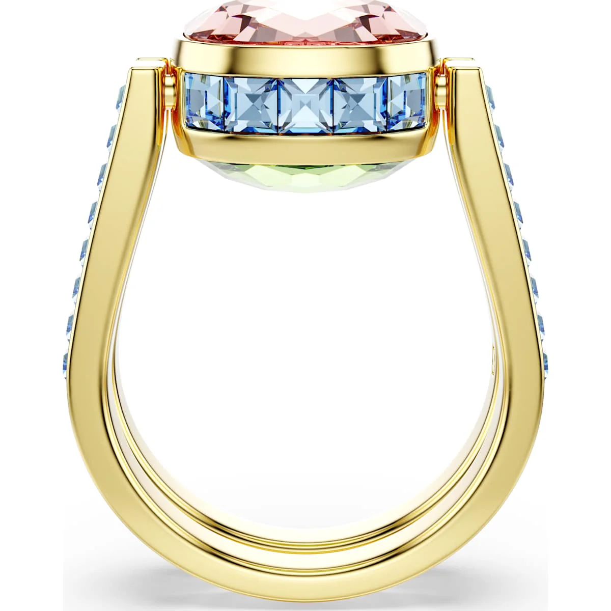 Chroma ring, Cushion cut, Multicolored, Gold-tone plated - Image 5