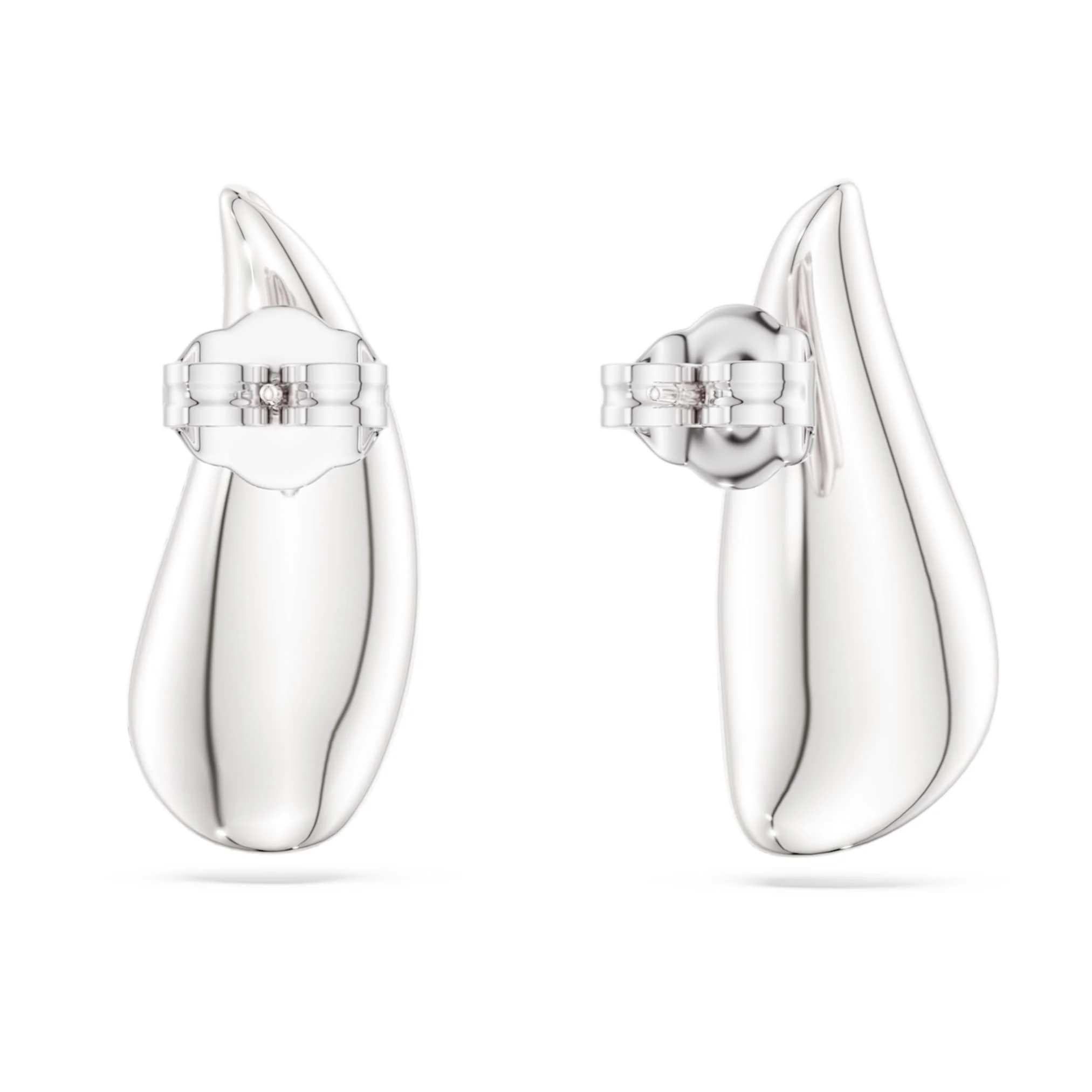 Classica drop earrings Round cut, White, Sterling silver - Image 4