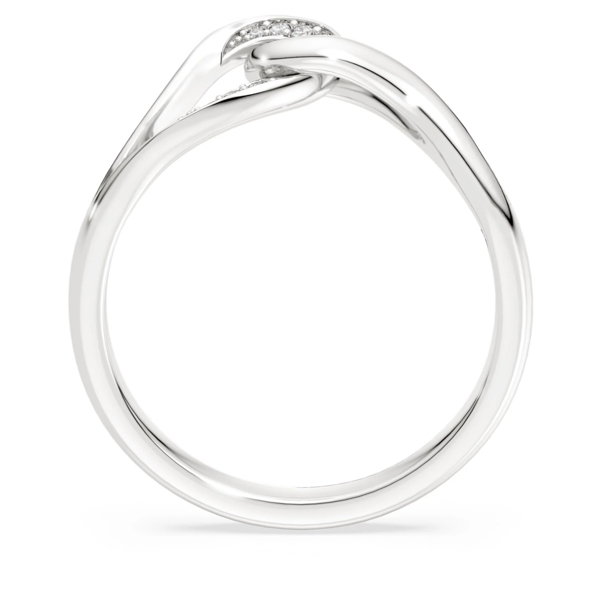 Classica ring Round cut, Interlocking, White, Sterling silver - Image 3