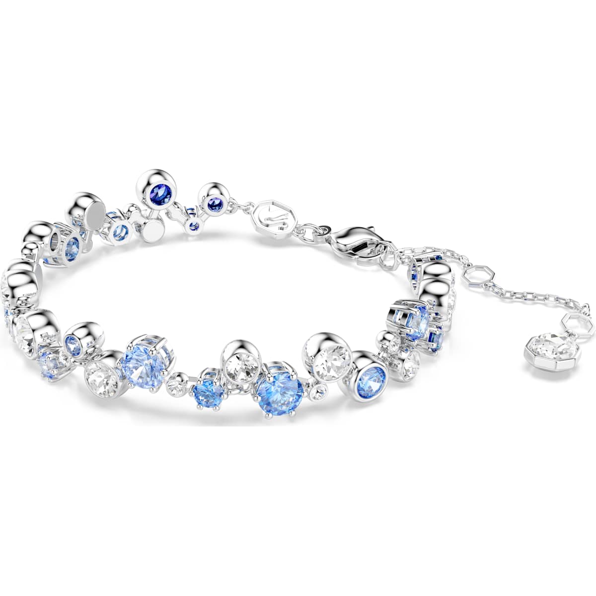 Constella bracelet, Mixed cuts, Blue, Rhodium plated - Image 2