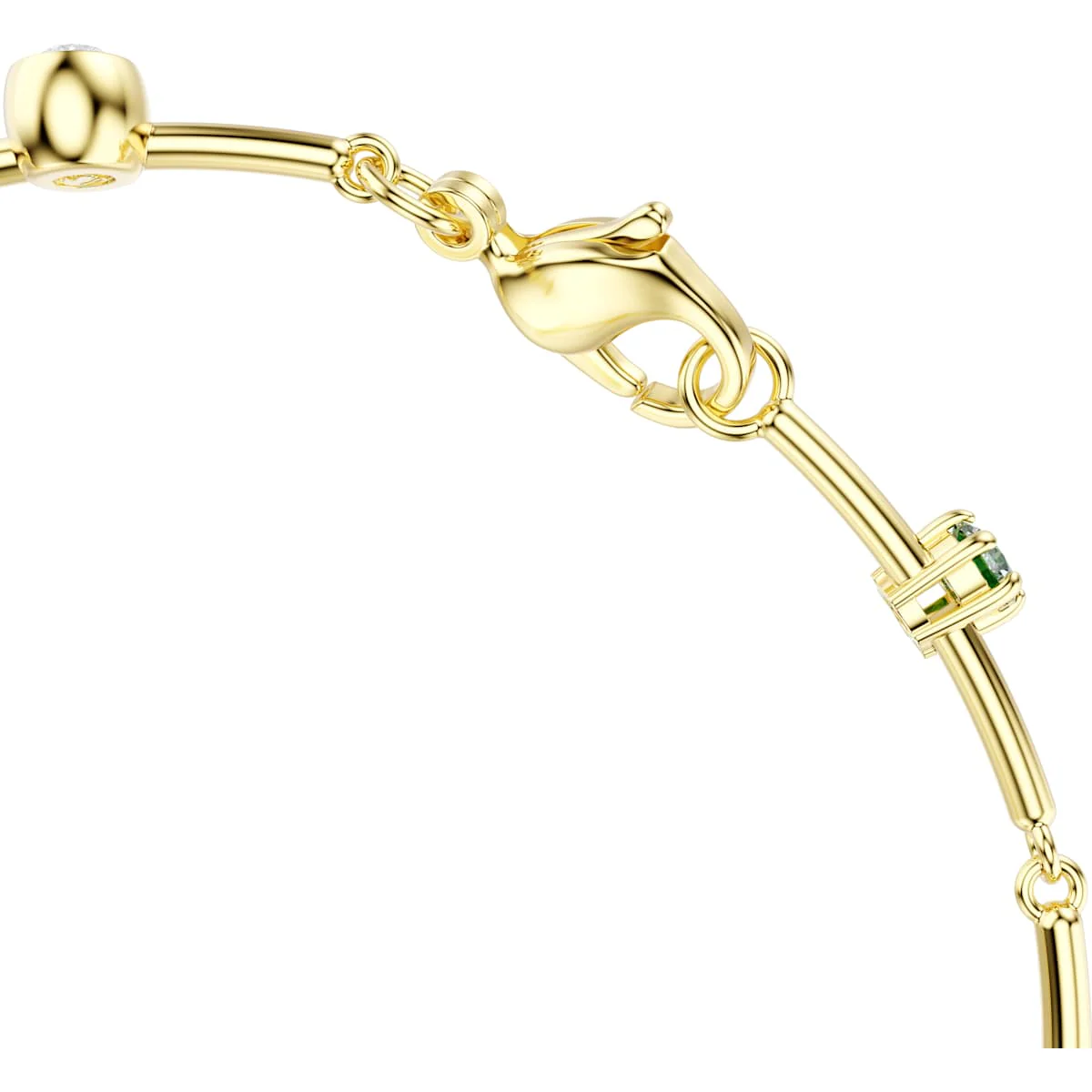 Constella bracelet, Mixed cuts, Green, Gold-tone plated - Image 3