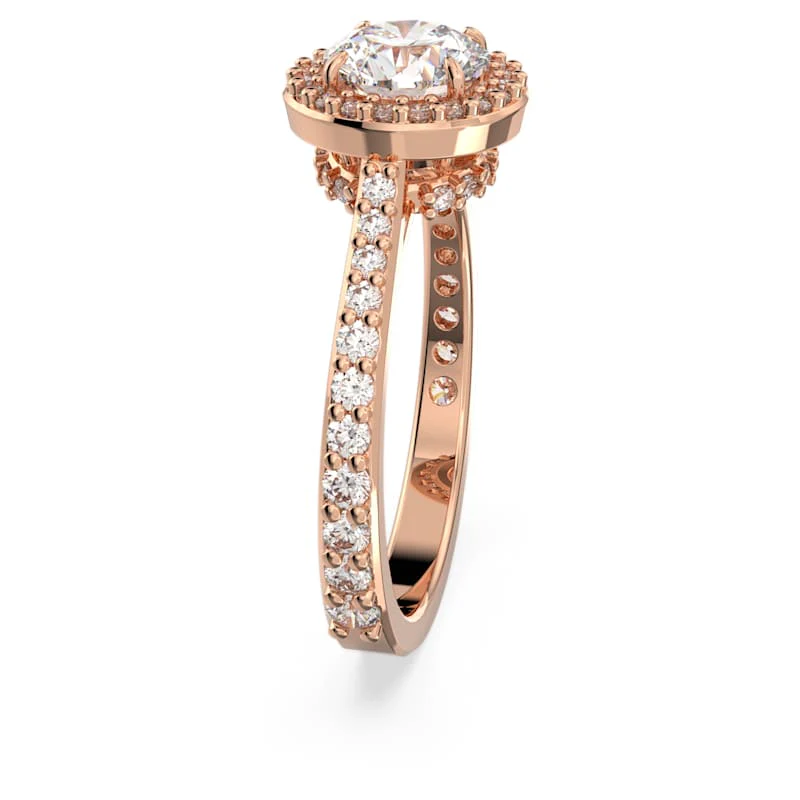 Constella cocktail ring Round cut, Pavé, White, Rose gold-tone plated - Image 3
