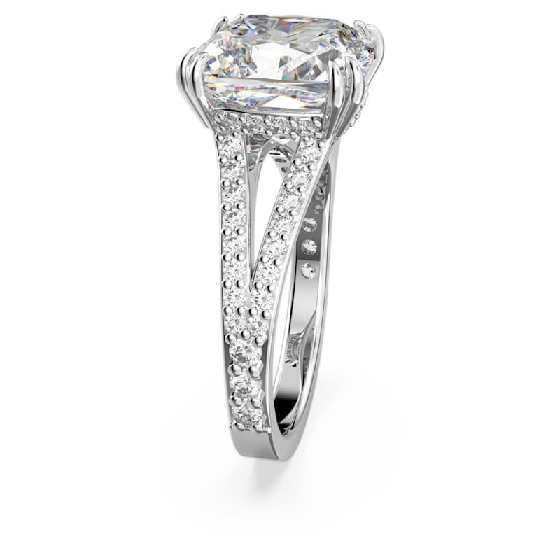 Constella cocktail ring Square cut, Pavé, White, Rhodium plated - Image 3