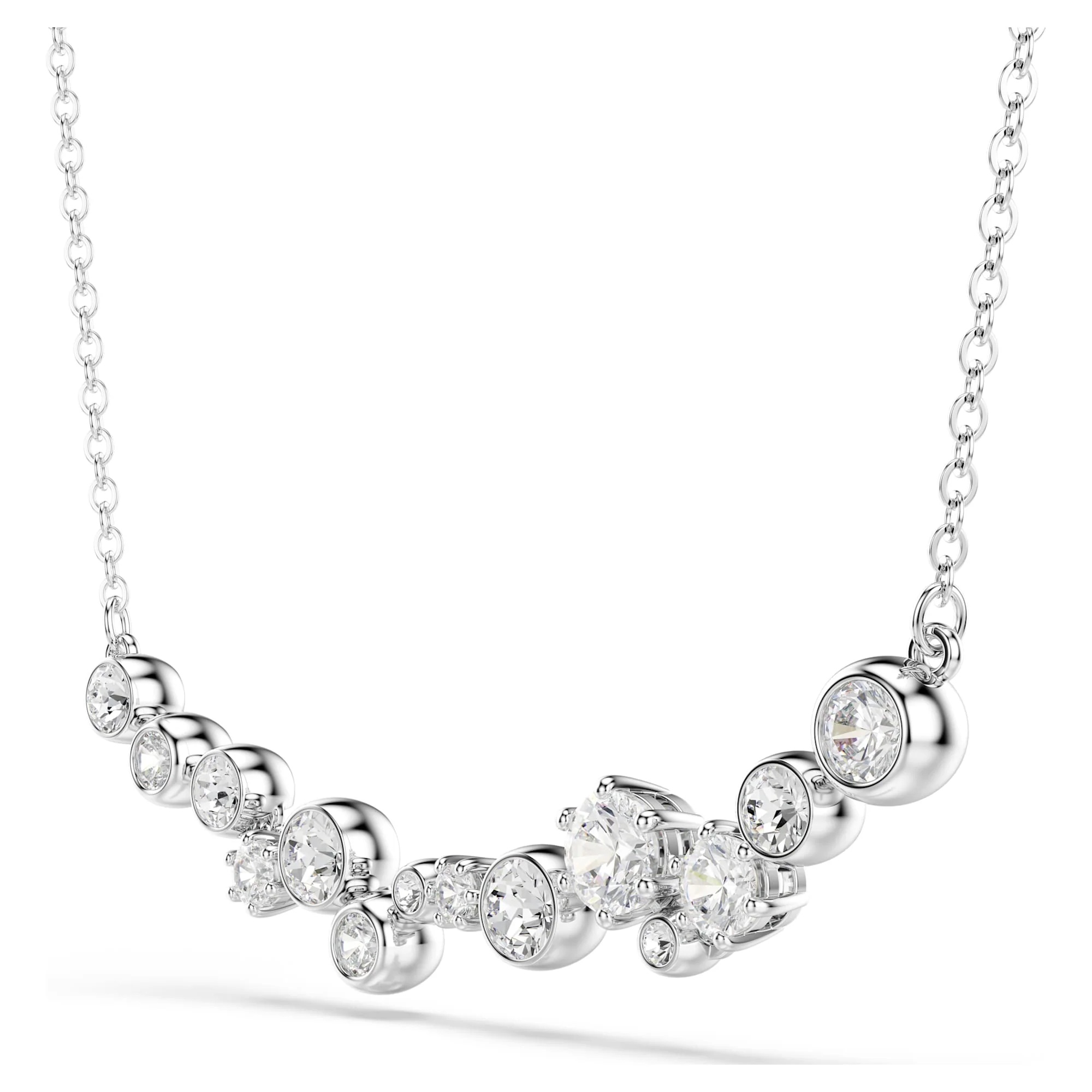 Constella necklace Mixed cuts, White, Rhodium plated - Image 3