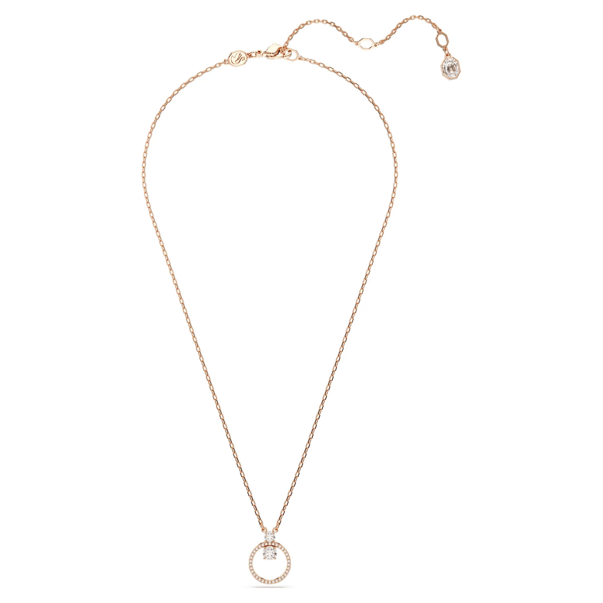 Constella pendant Pavé, Round cut, White, Rose gold-tone plated - Image 2