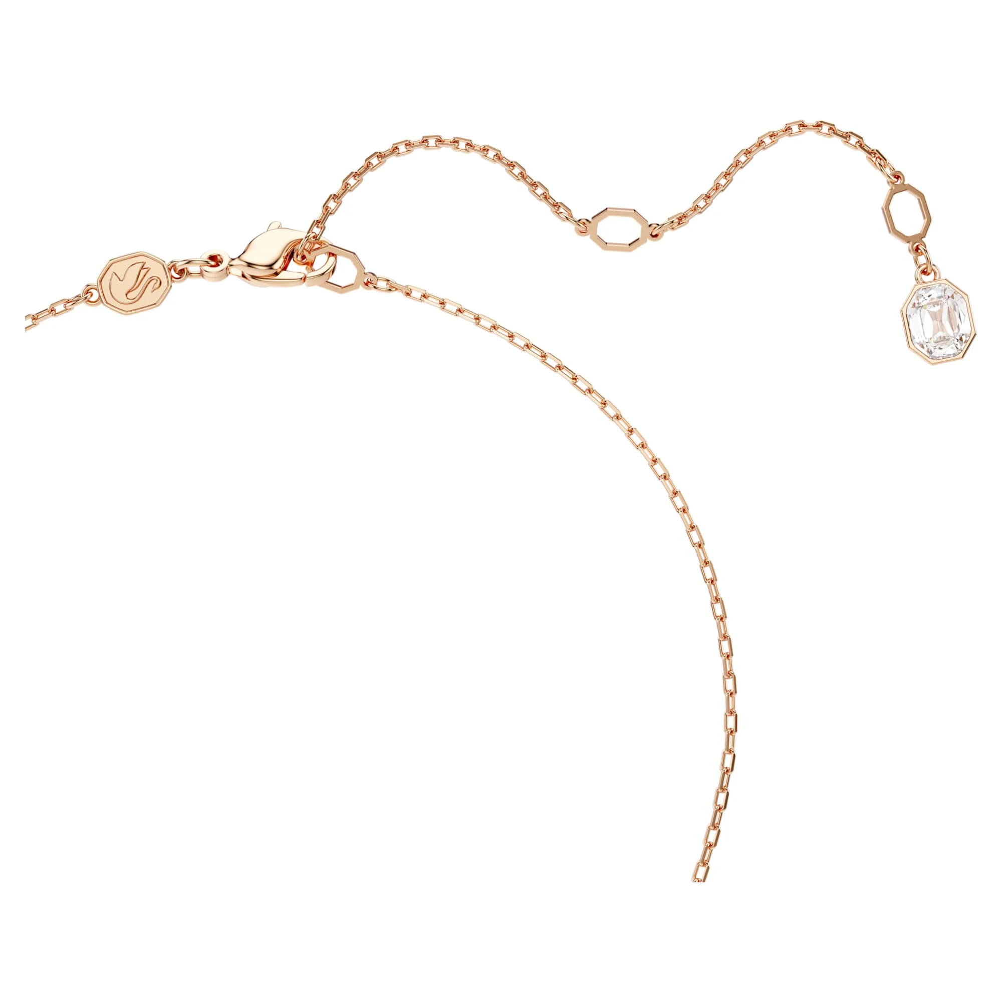 Constella pendant Pavé, Round cut, White, Rose gold-tone plated - Image 3