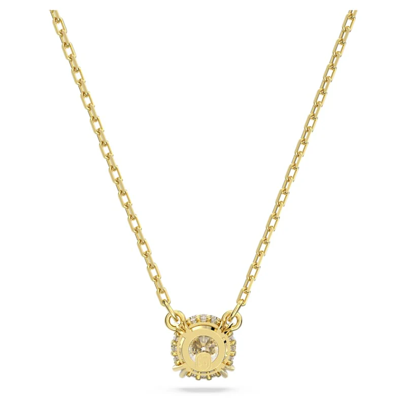 Constella pendant Round cut, White, Gold-tone plated - Image 4