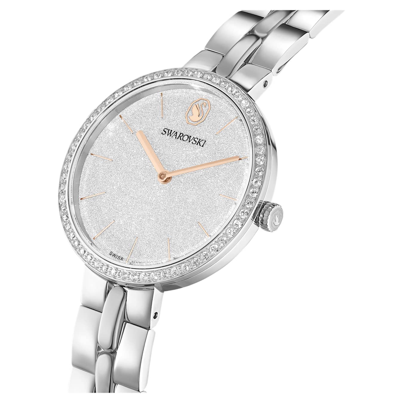 Cosmopolitan watch Swiss Made, Metal bracelet, Silver tone, Stainless steel - Image 4