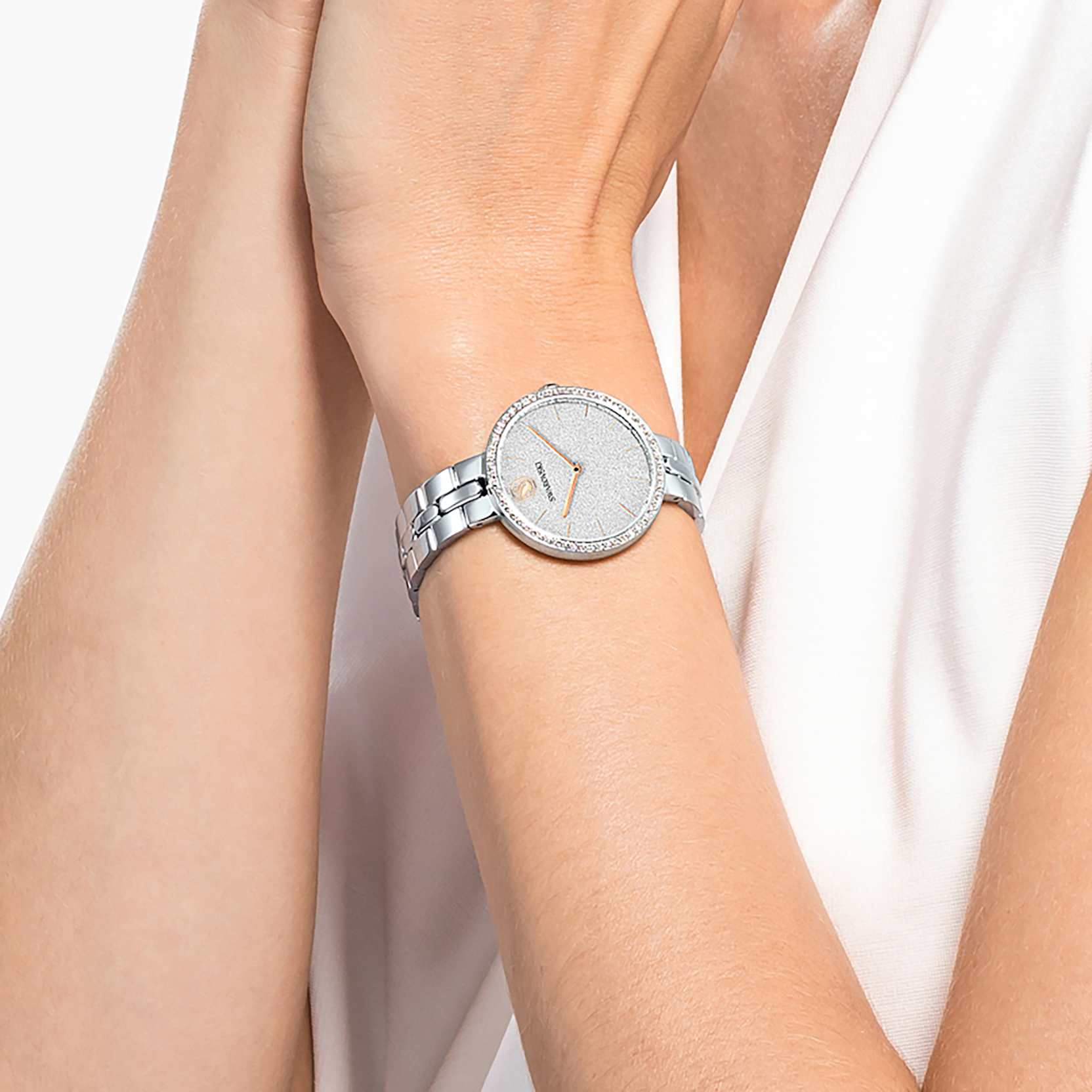 Cosmopolitan watch Swiss Made, Metal bracelet, Silver tone, Stainless steel - Image 6