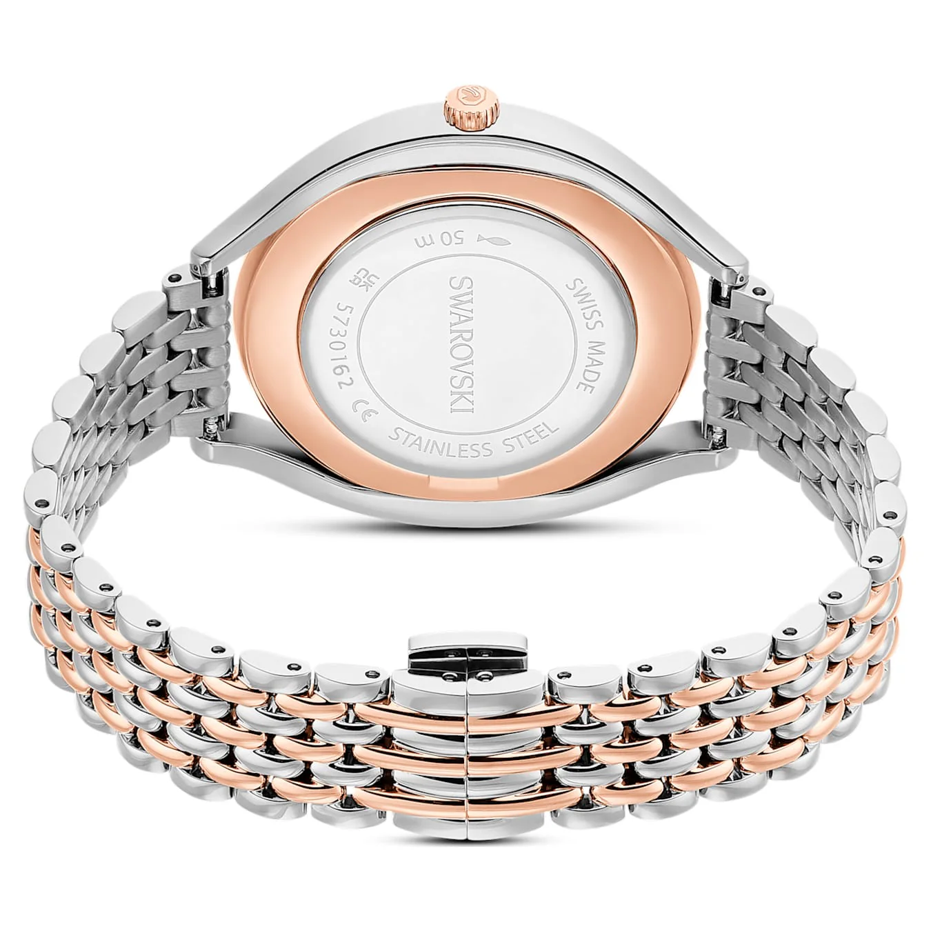 Crystalline aura watch Swiss Made, Metal bracelet, Rose gold tone, Mixed metal finish - Image 3
