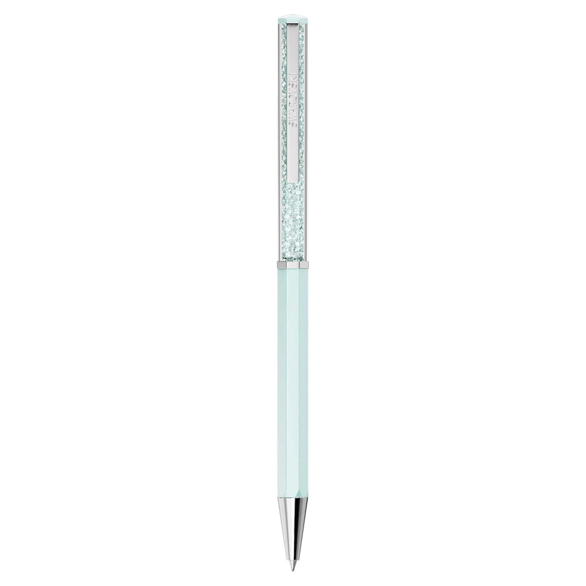Crystalline ballpoint pen Blue lacquered, chrome plated - Image 2