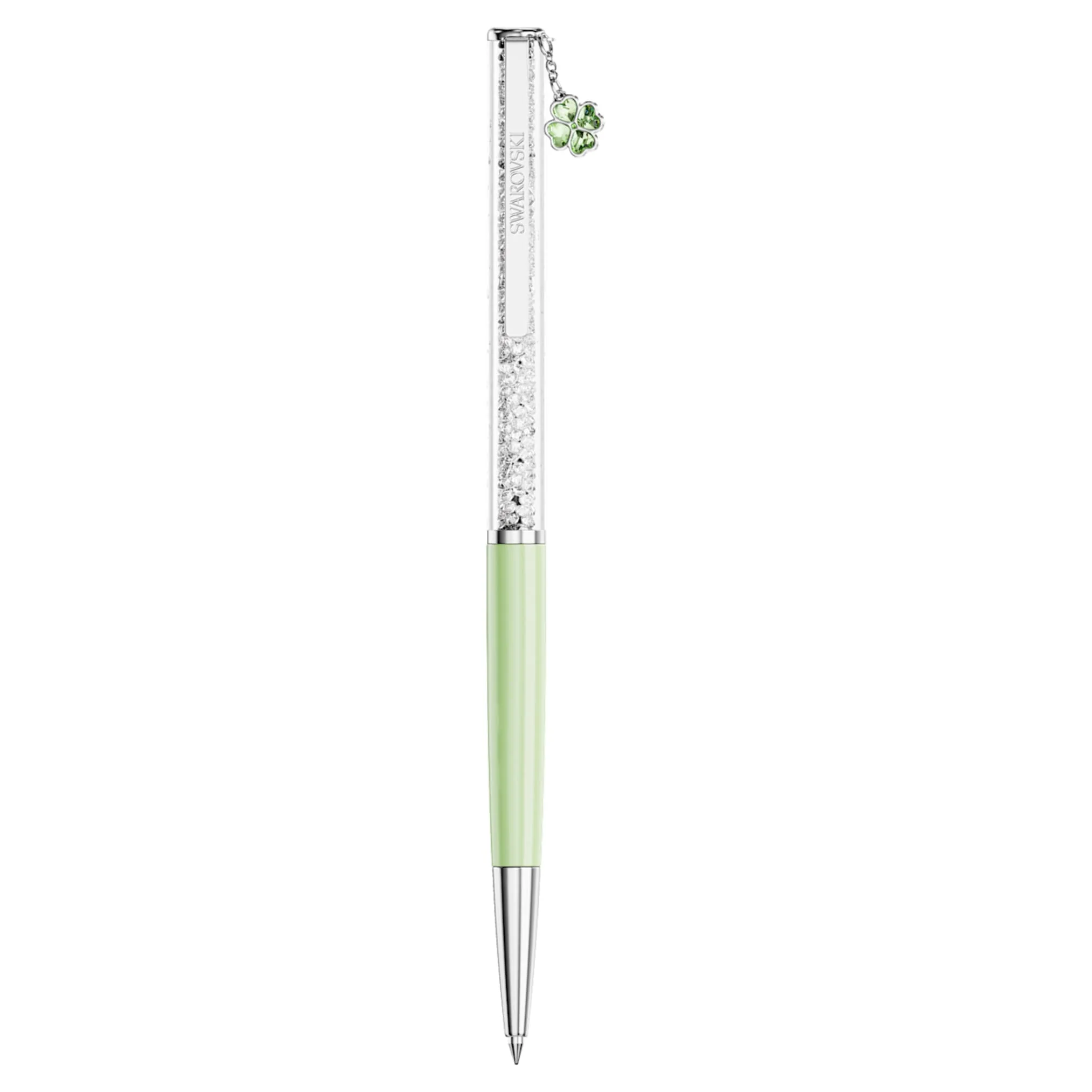Crystalline ballpoint pen Clover, Green, Green lacquered, Chrome plated - Image 2