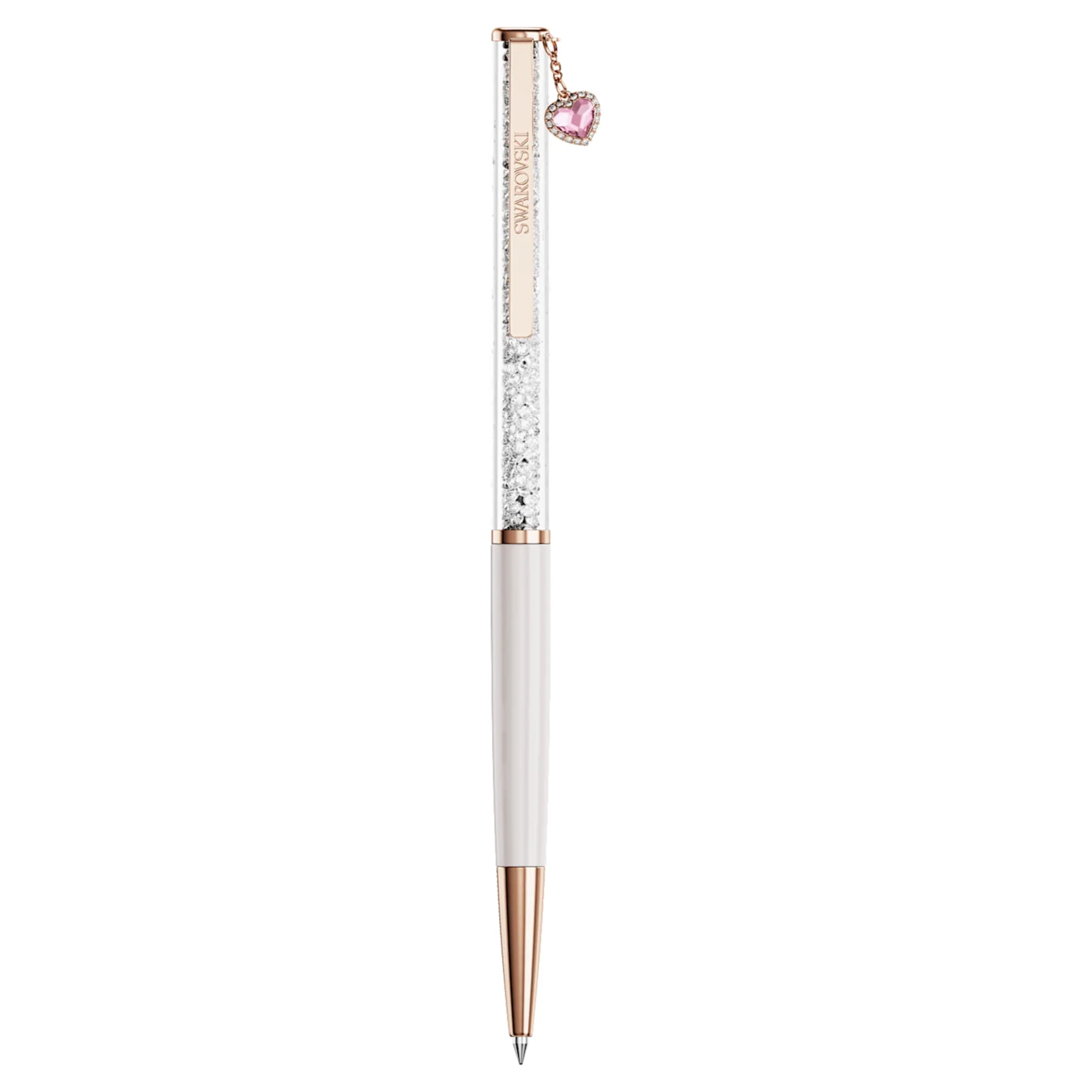 Crystalline ballpoint pen Heart, Pink, Pink lacquered, Rose gold-tone plated - Image 2