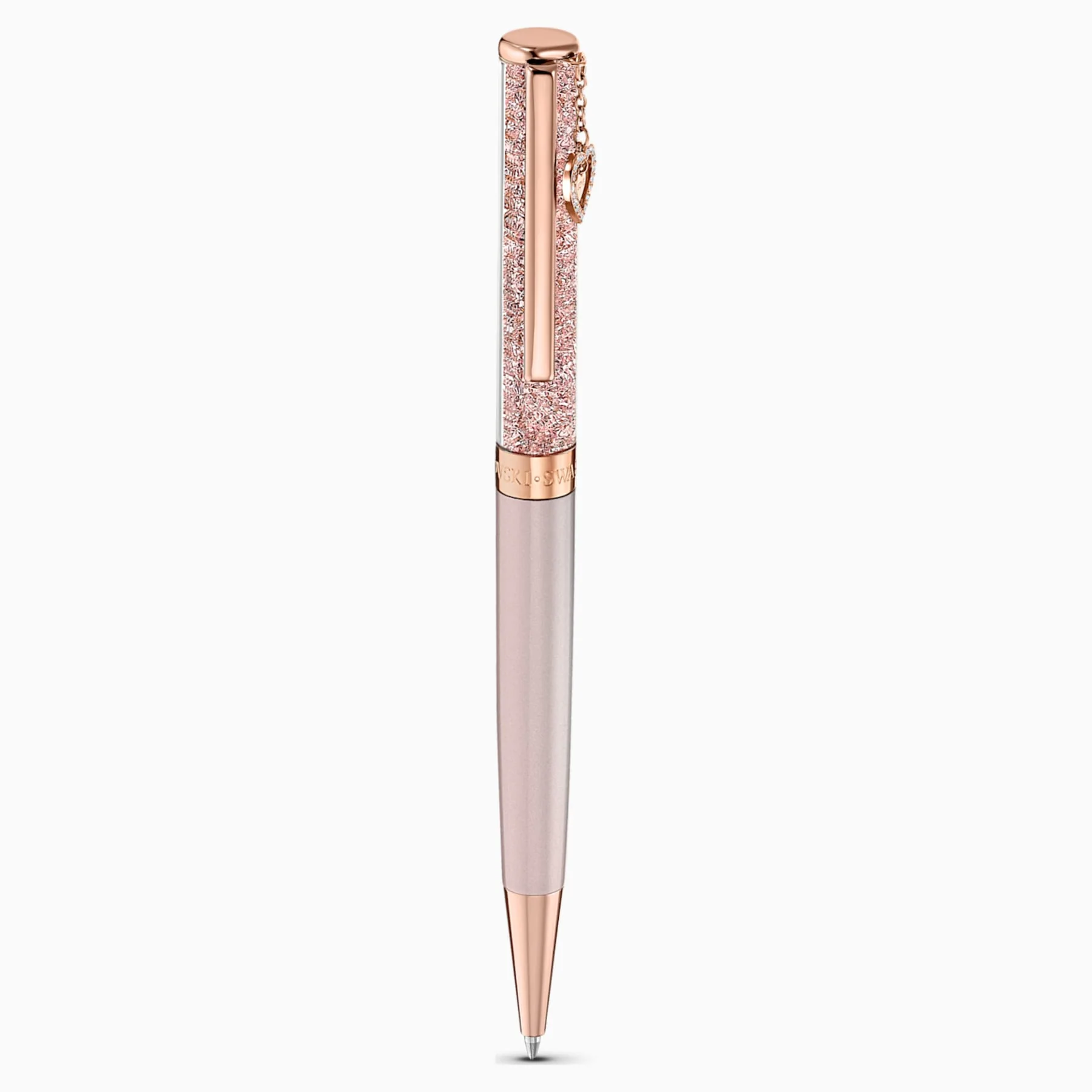 CRYSTALLINE BALLPOINT PEN, PINK, ROSE-GOLD TONE PLATED - Image 4