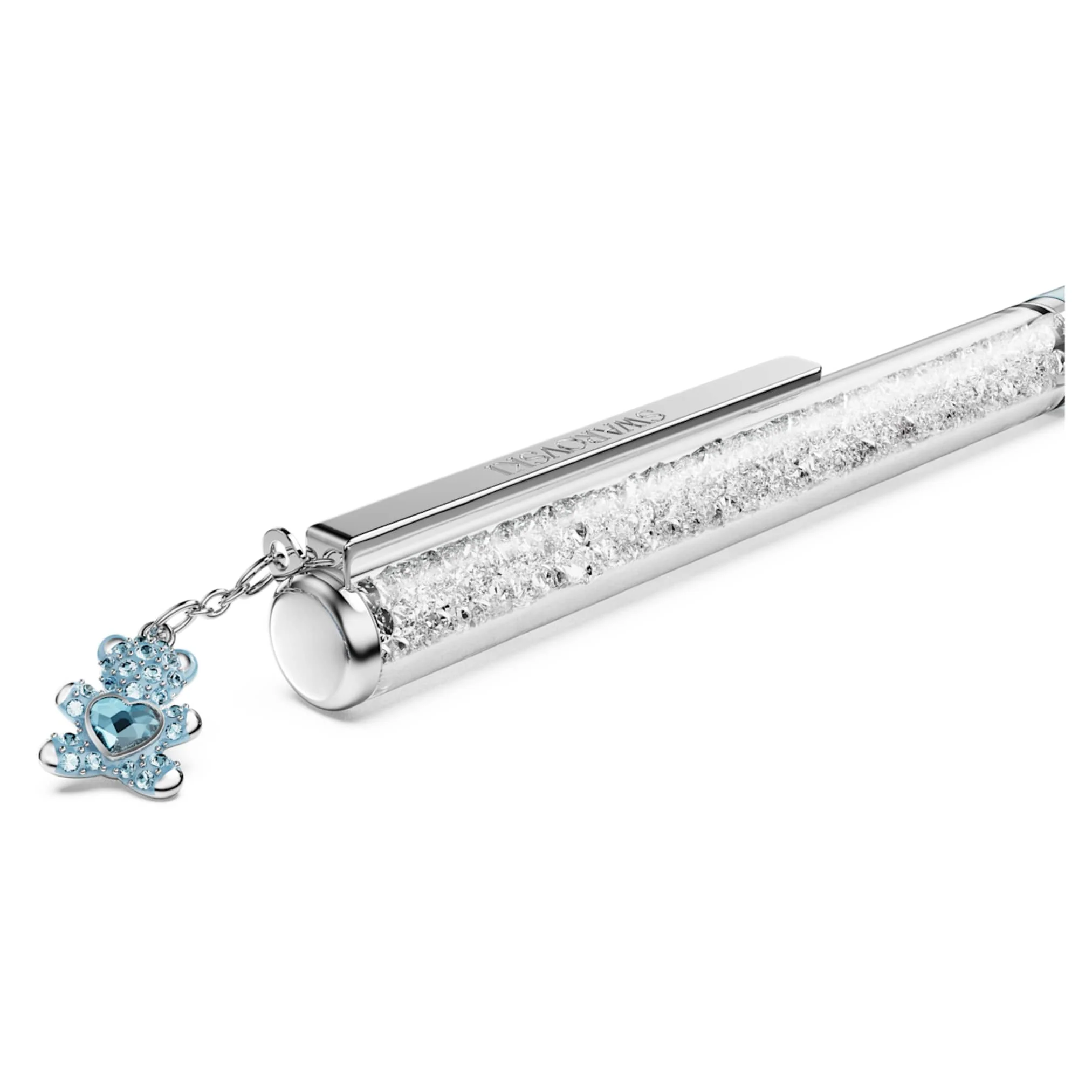 Crystalline ballpoint pen Teddy, Blue, Blue lacquered, Chrome plated - Image 4