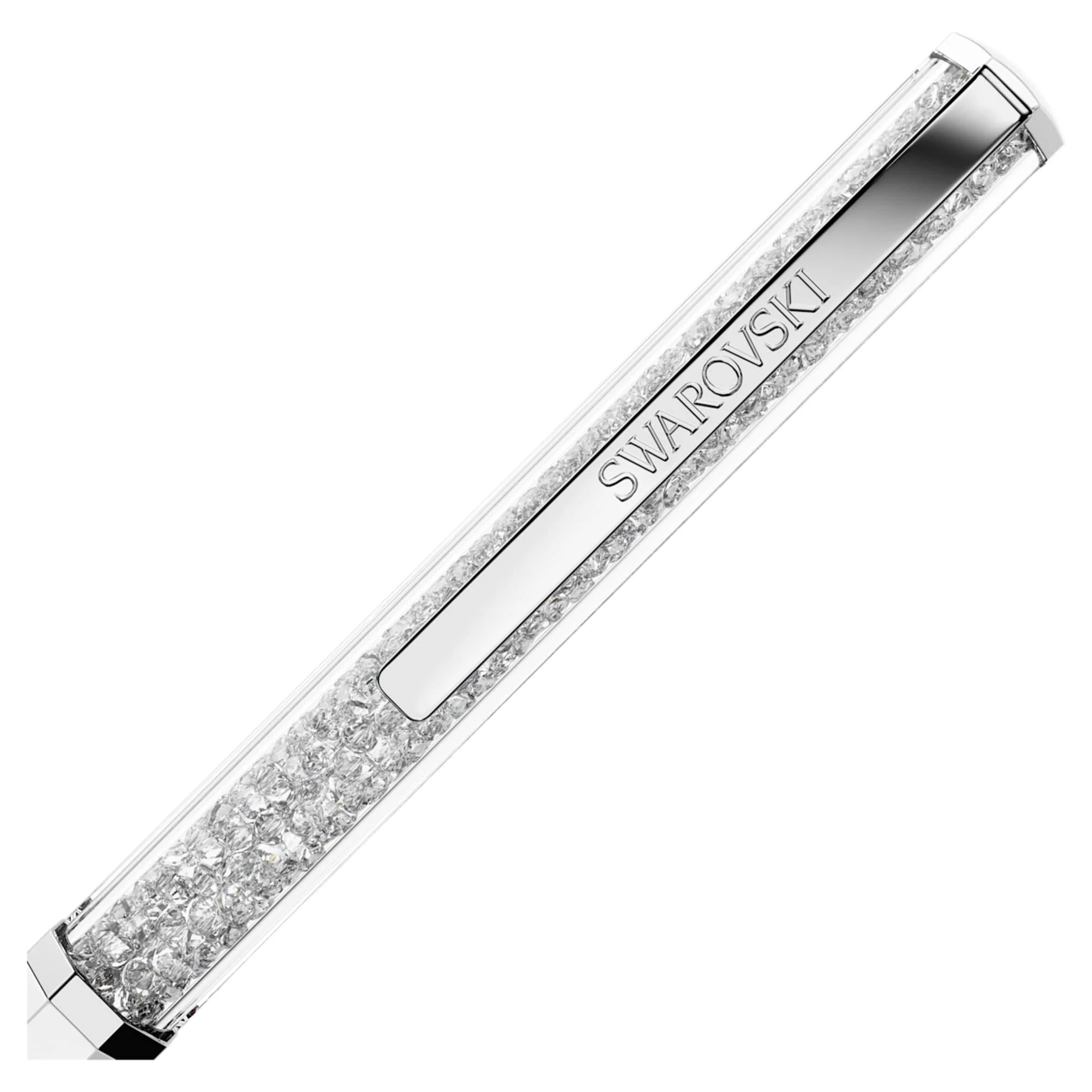 Crystalline ballpoint pen White lacquered, Chrome plated - Image 3