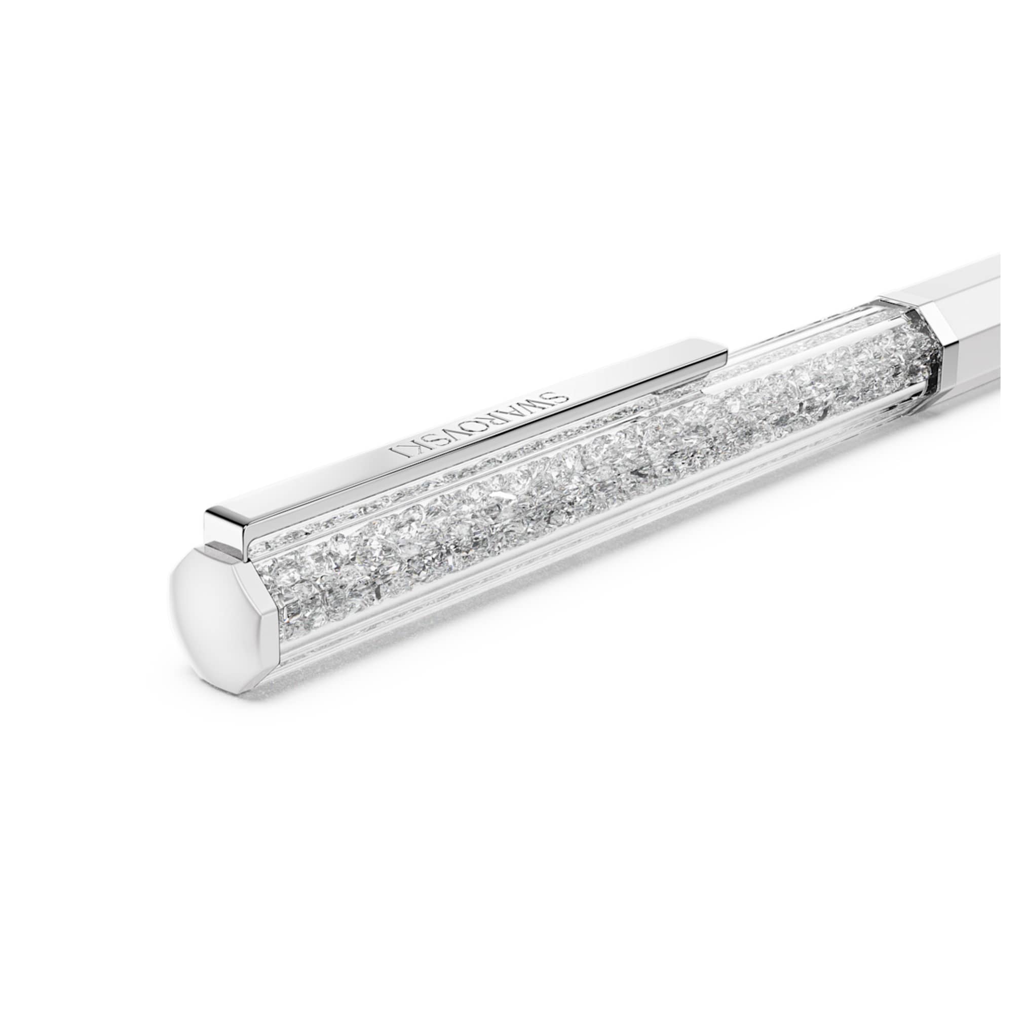 Crystalline ballpoint pen White lacquered, Chrome plated - Image 4