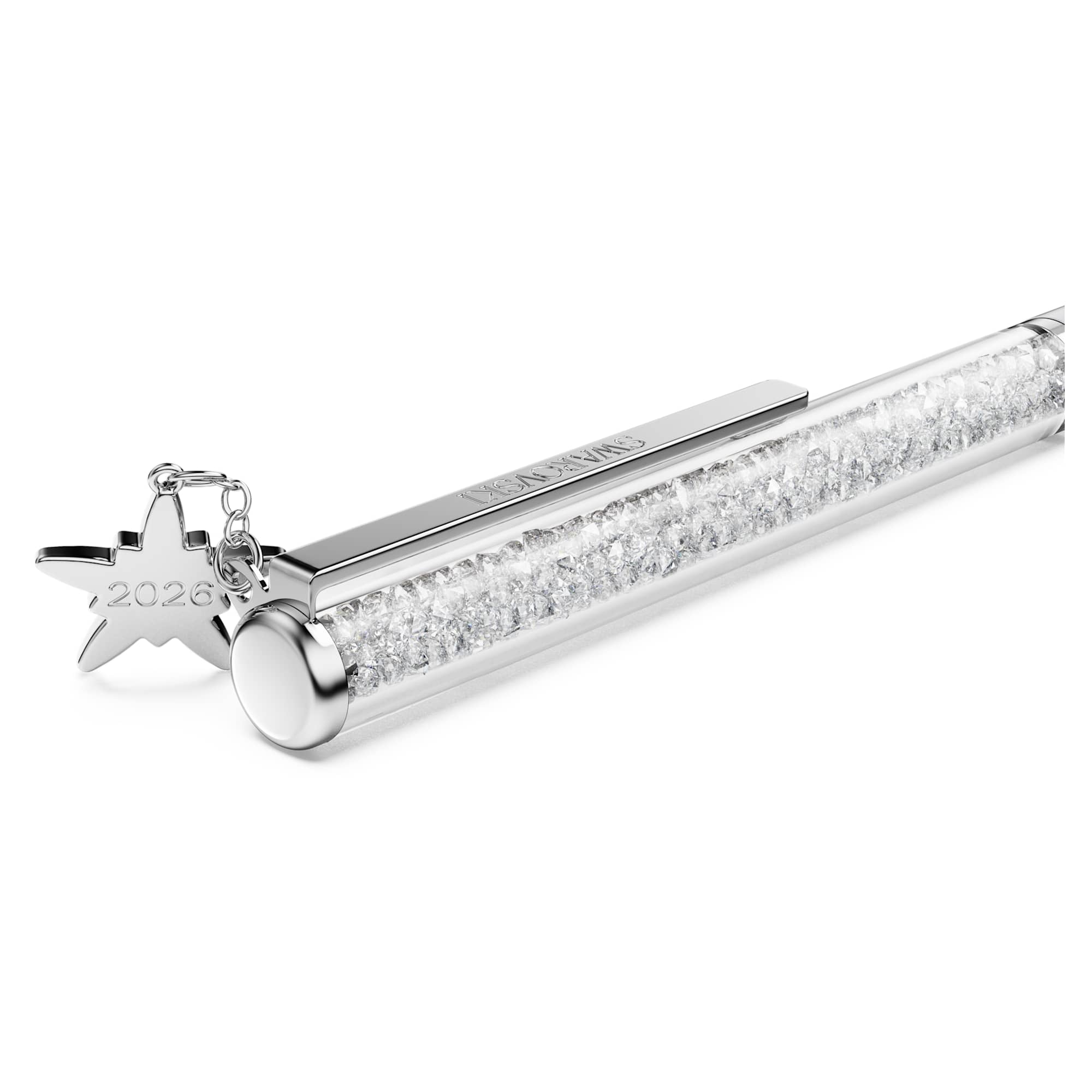 Crystalline ballpoint pen White, White lacquered, Chrome plated - Image 4