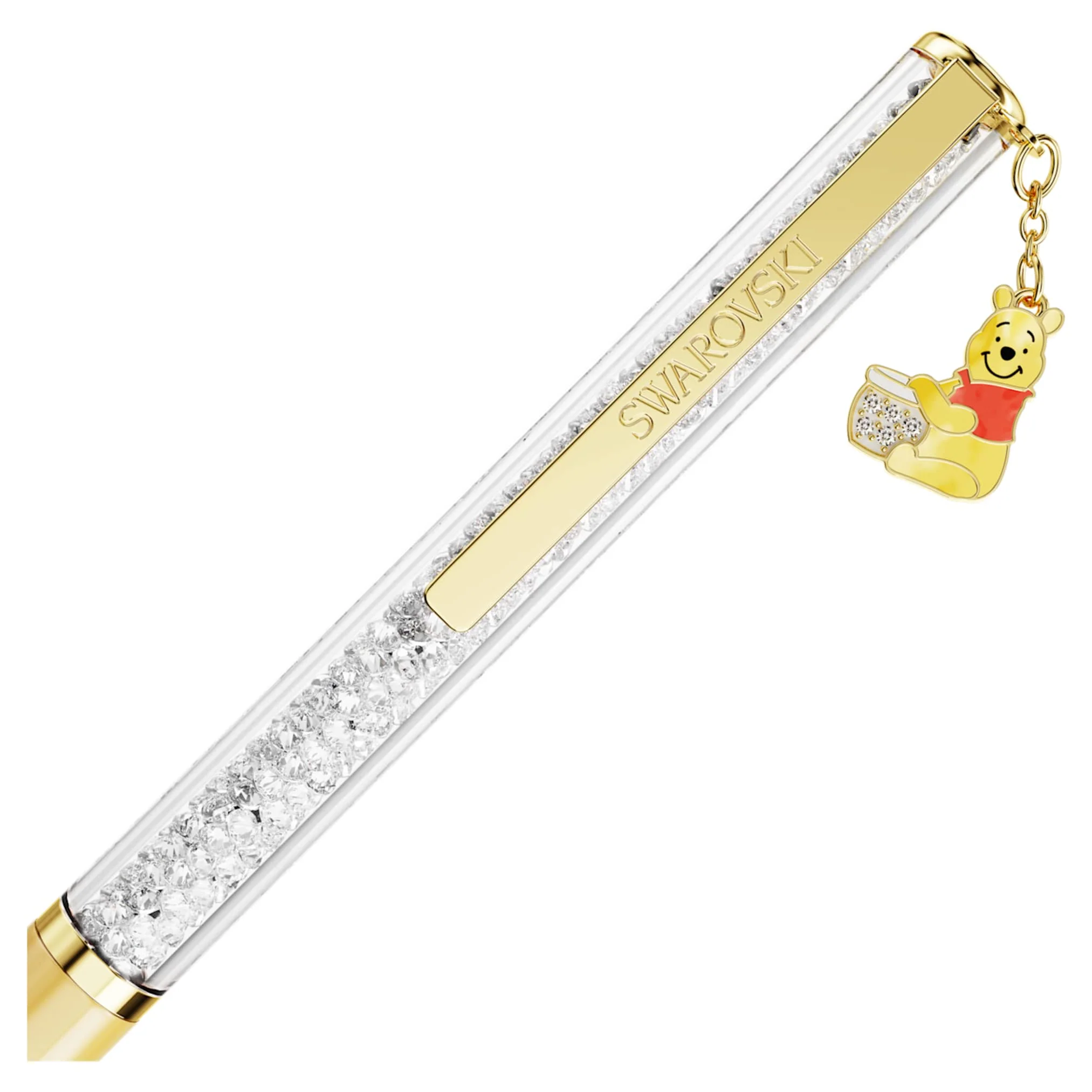 Crystalline ballpoint pen Winnie the Pooh, Yellow lacquered, Gold-tone plated - Image 3