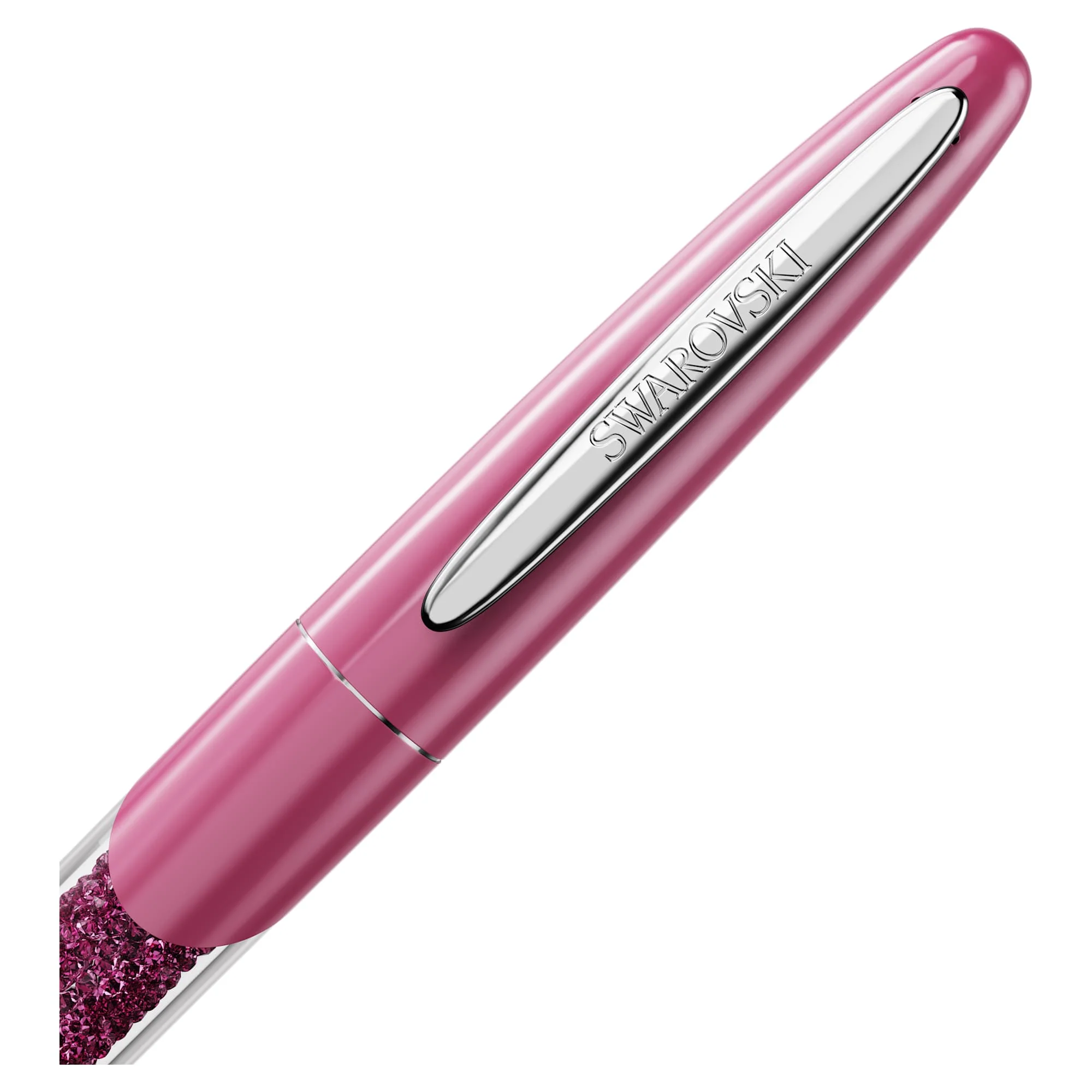 Crystalline Nova rollerball pen Pink, Chrome plated - Image 3