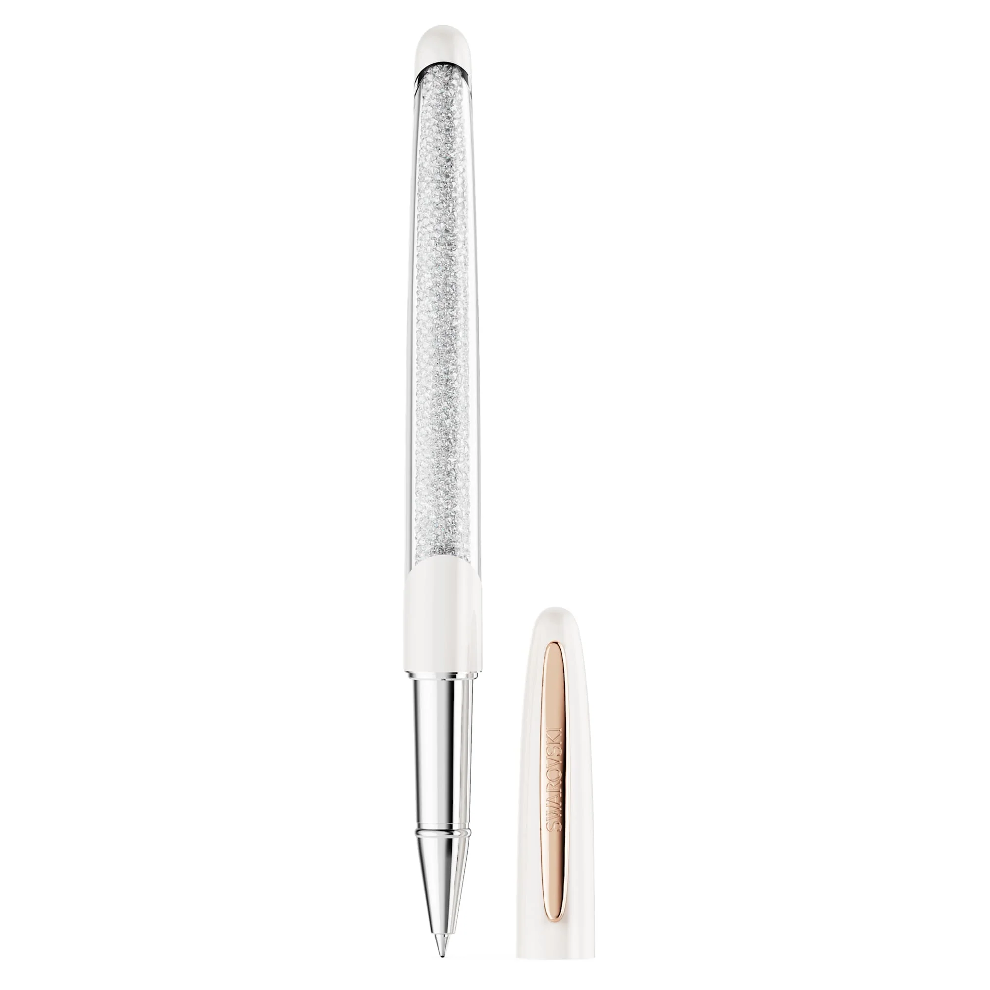 Crystalline Nova rollerball pen White, Rose gold-tone plated - Image 2