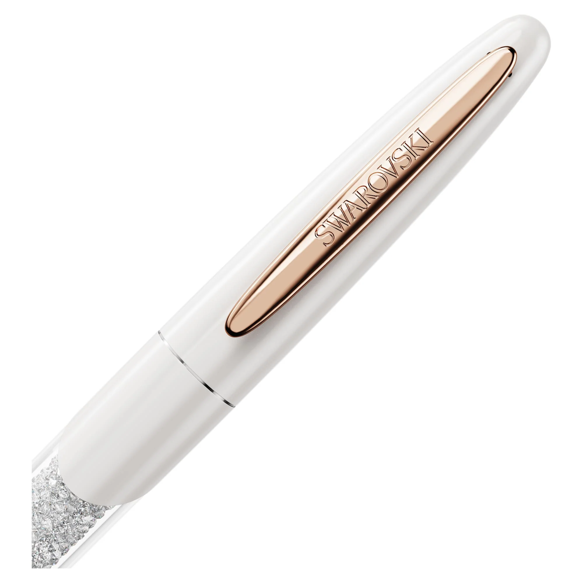 Crystalline Nova rollerball pen White, Rose gold-tone plated - Image 3