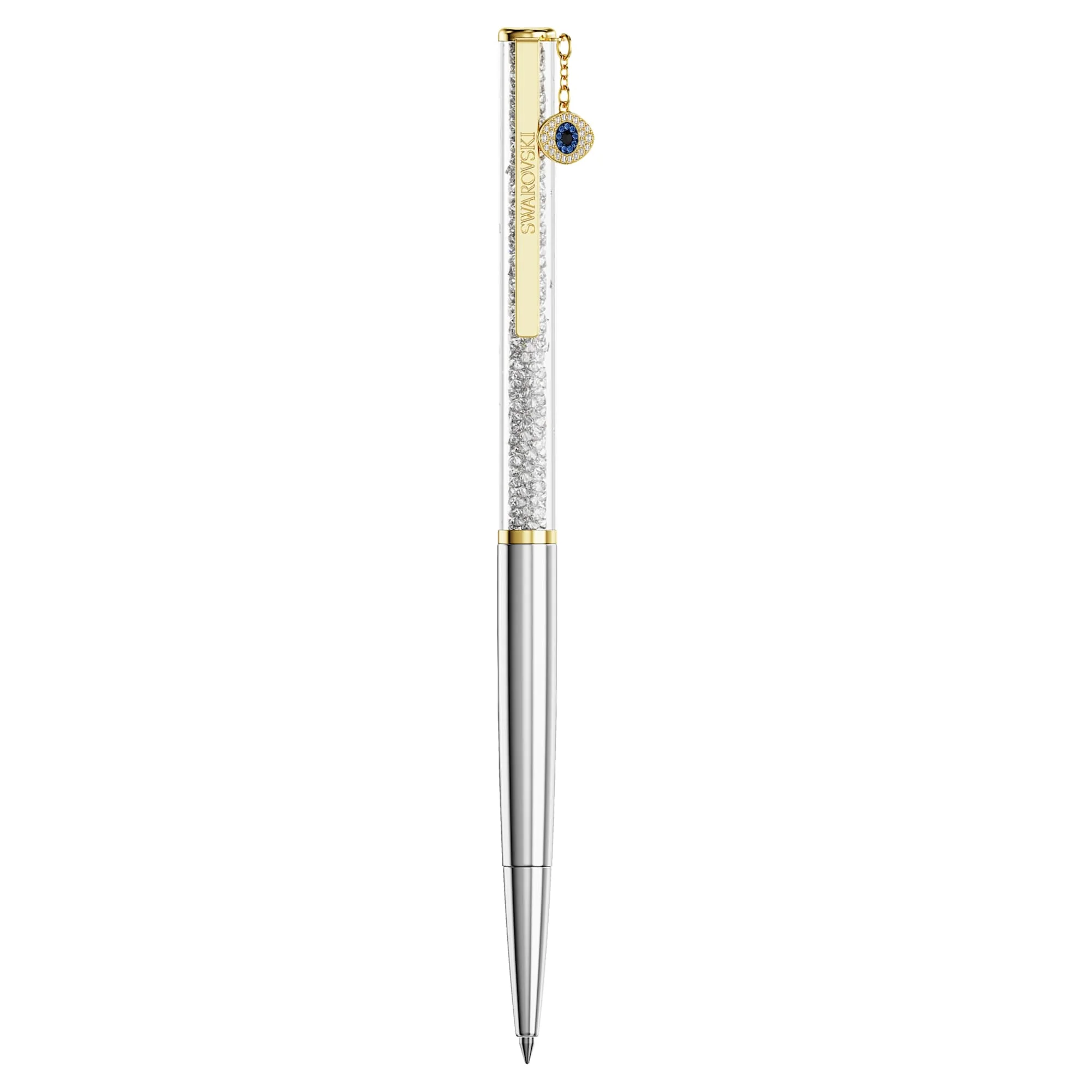 Crystalline Silk ballpoint pen Evil eye, Gold tone, Mixed metal finish - Image 2