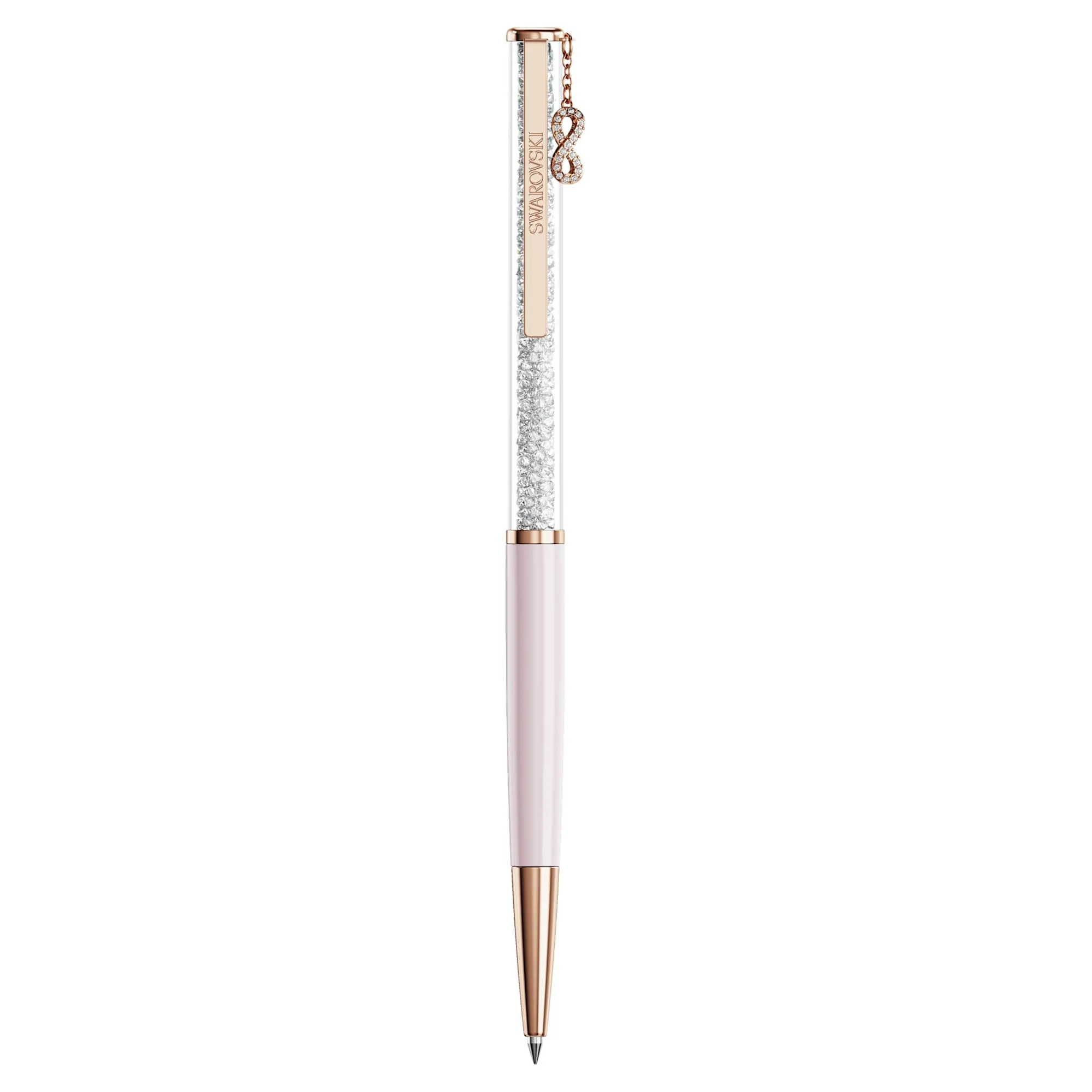 Crystalline Silk ballpoint pen Infinity, Pink lacquered, Rose gold-tone plated - Image 2