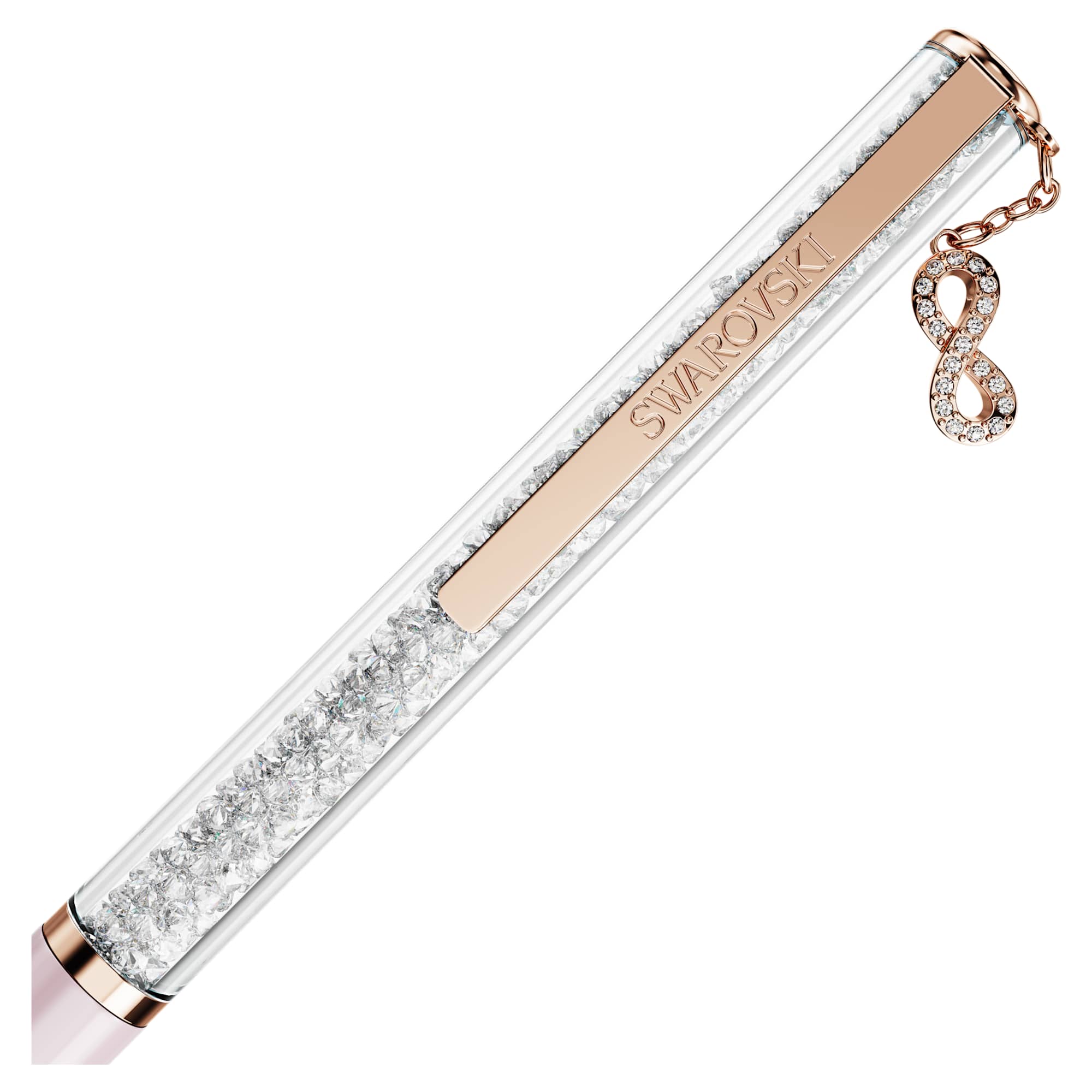 Crystalline Silk ballpoint pen Infinity, Pink lacquered, Rose gold-tone plated - Image 3