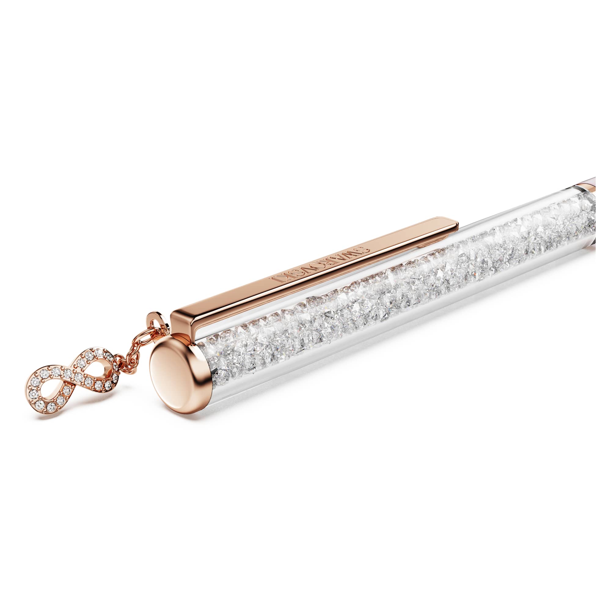 Crystalline Silk ballpoint pen Infinity, Pink lacquered, Rose gold-tone plated - Image 4