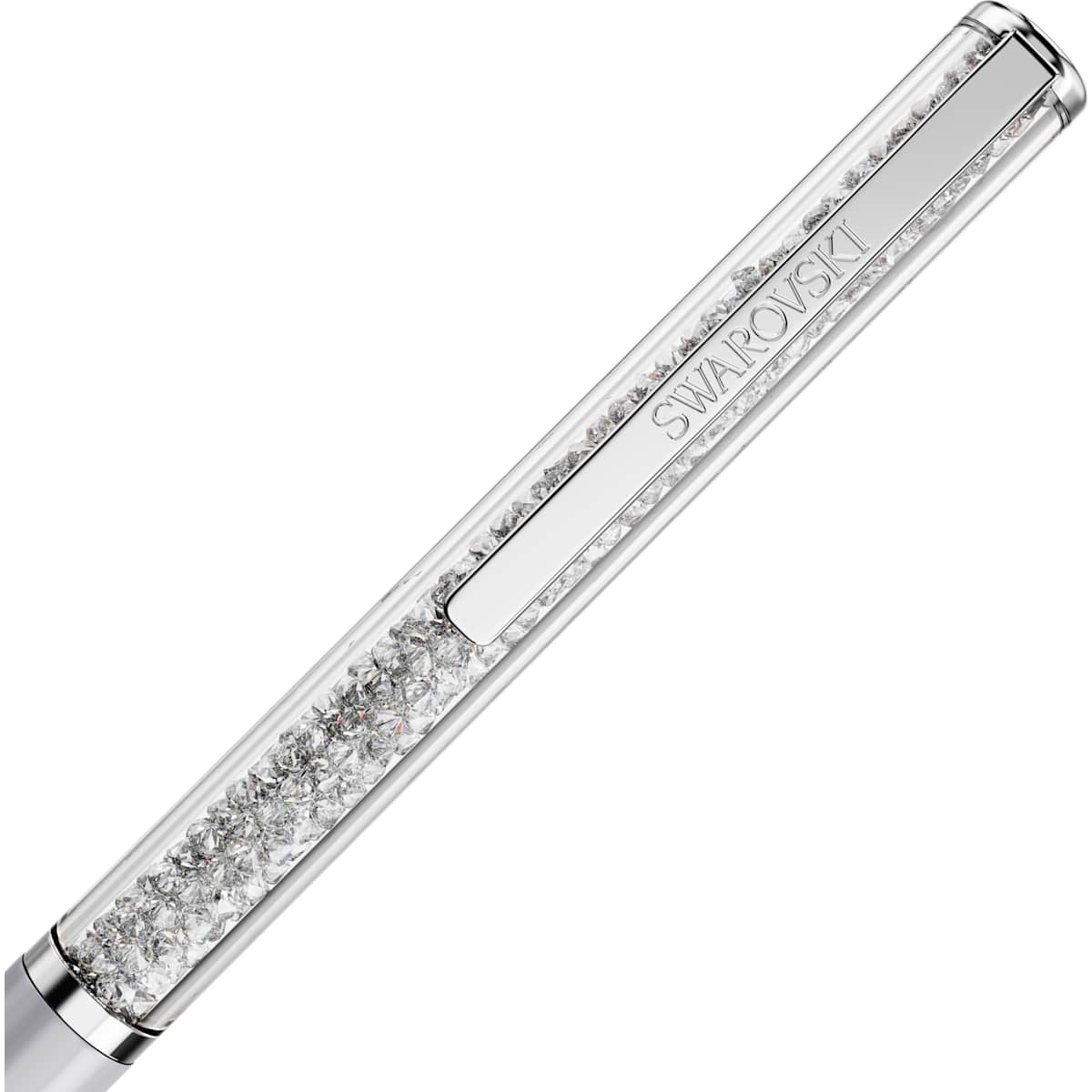 Crystalline Silk ballpoint pen White, White lacquered, Chrome Plated - Image 3