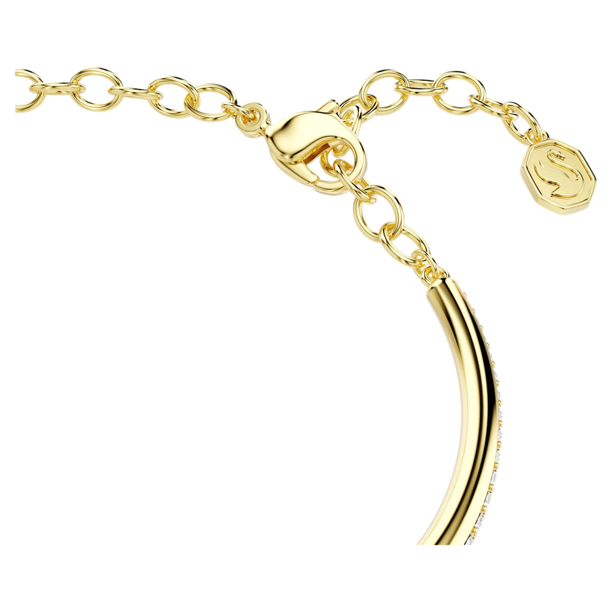 Dextera bangle Round cut, White, Gold-tone plated - Image 3