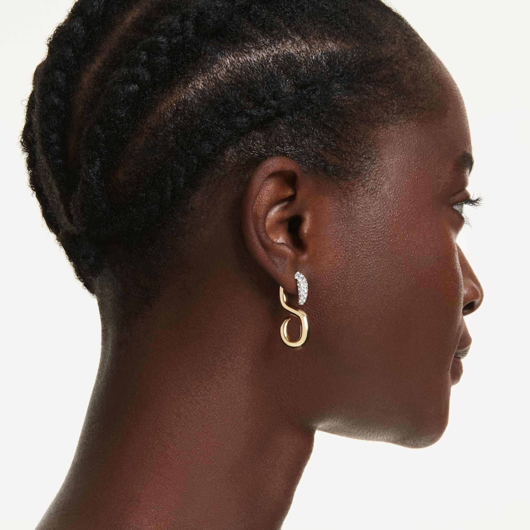 Dextera earrings Round cut, White, Mixed metal finish - Image 5